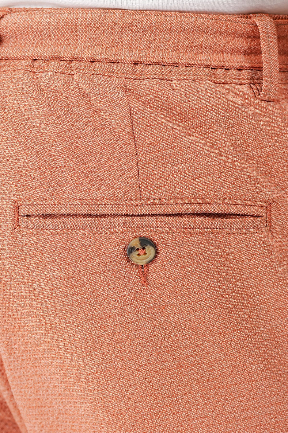 Comfort Fit Belden Kumaş Kemerli Pamuk Oranj Jogger Pantolon P 1154