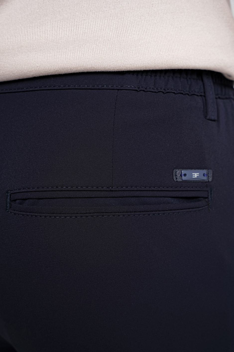 Comfort Fit Beli Lastikli Esnek Pamuk Lacivert-2 Pantolon P 1173