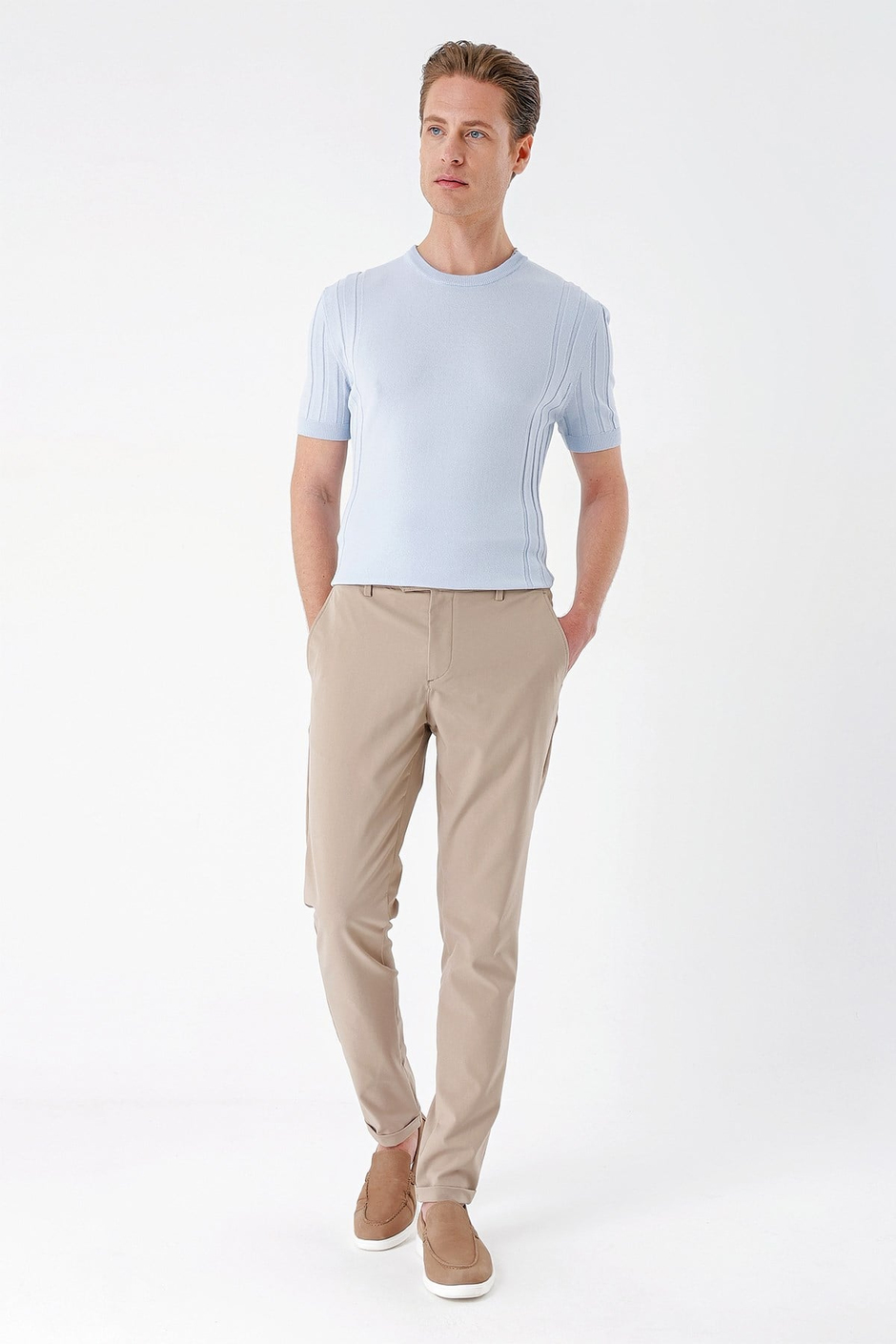 Comfort Fit Beli Lastikli Yan Cep Taş Jogger Pantolon P 1150