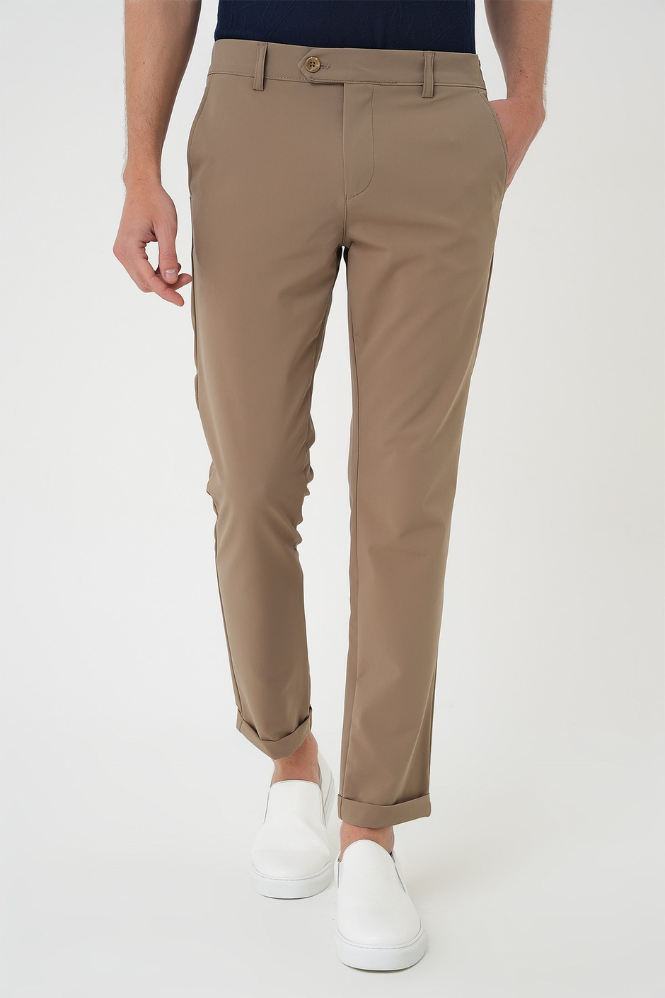Comfort Fit Beli Lastikli Yan Cep Vizon Jogger Pantolon P 1150