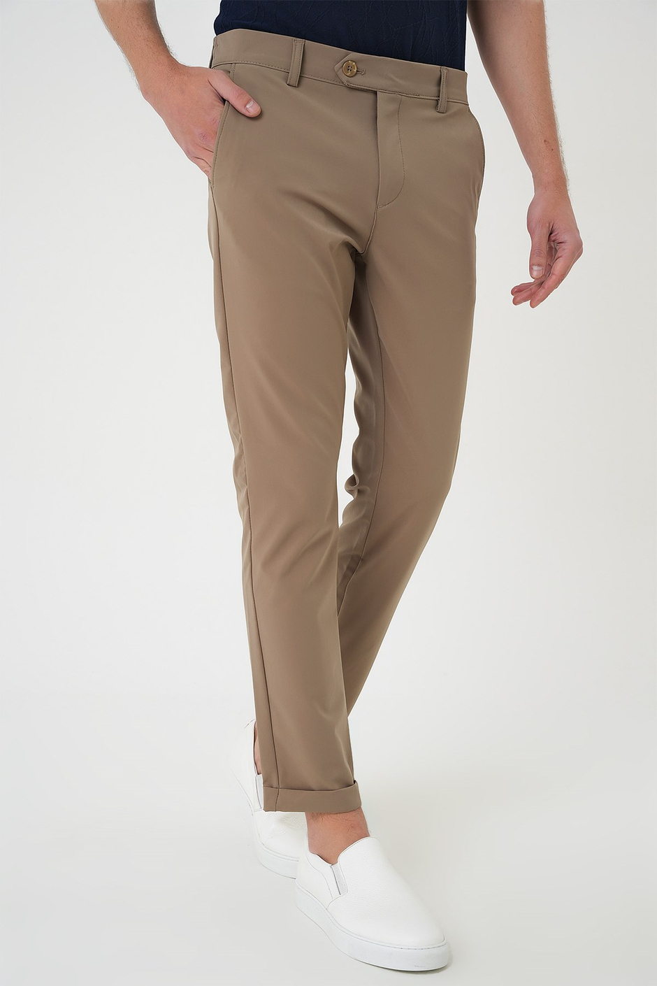 Comfort Fit Beli Lastikli Yan Cep Vizon Jogger Pantolon P 1150