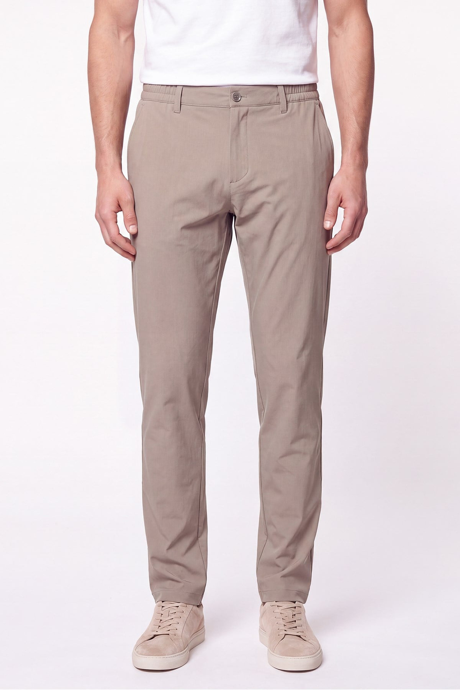 Comfort Fit Esnek Pamuklu Yan Cep Bej Jogger Pantıolon P 1220