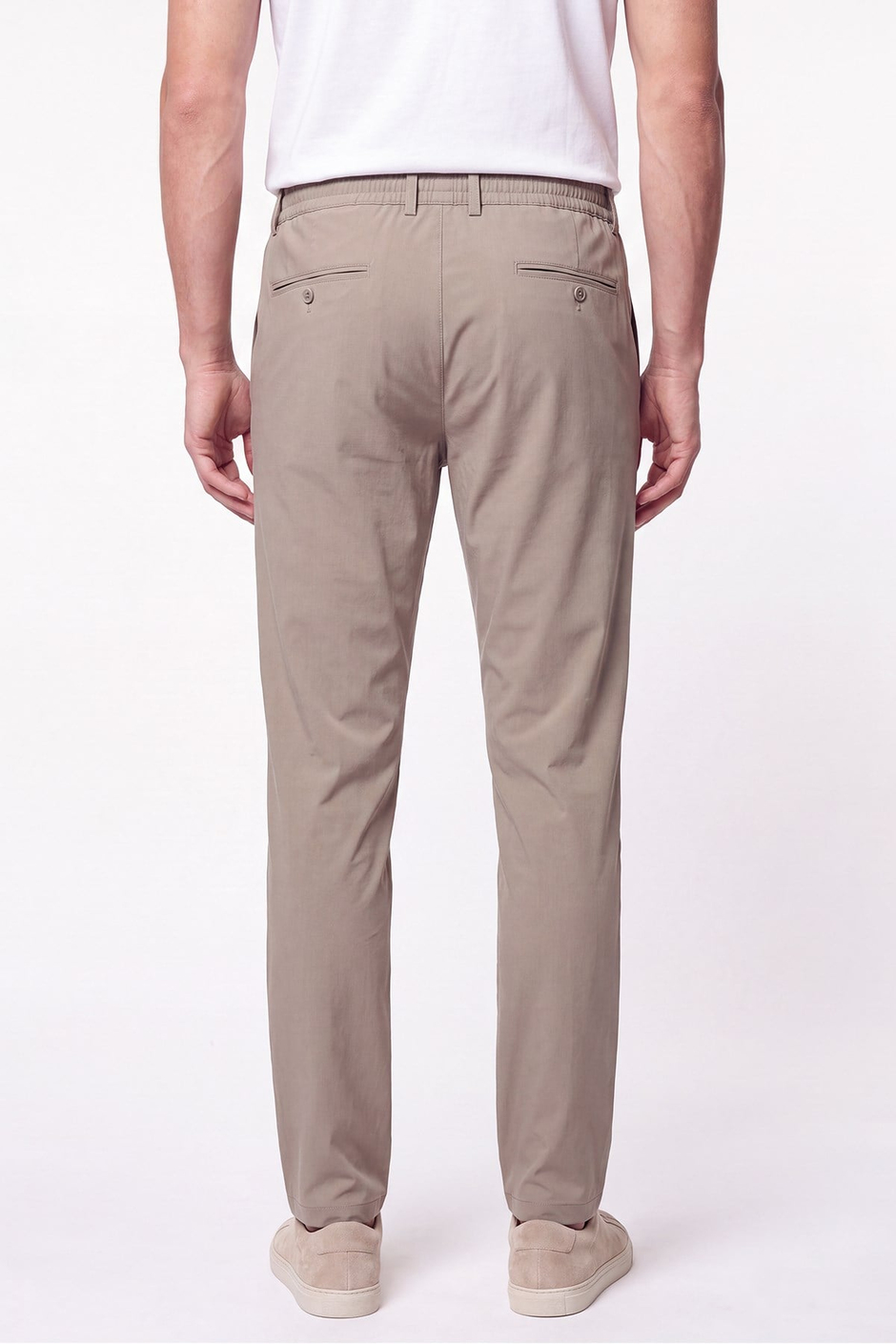 Comfort Fit Esnek Pamuklu Yan Cep Bej Jogger Pantıolon P 1220
