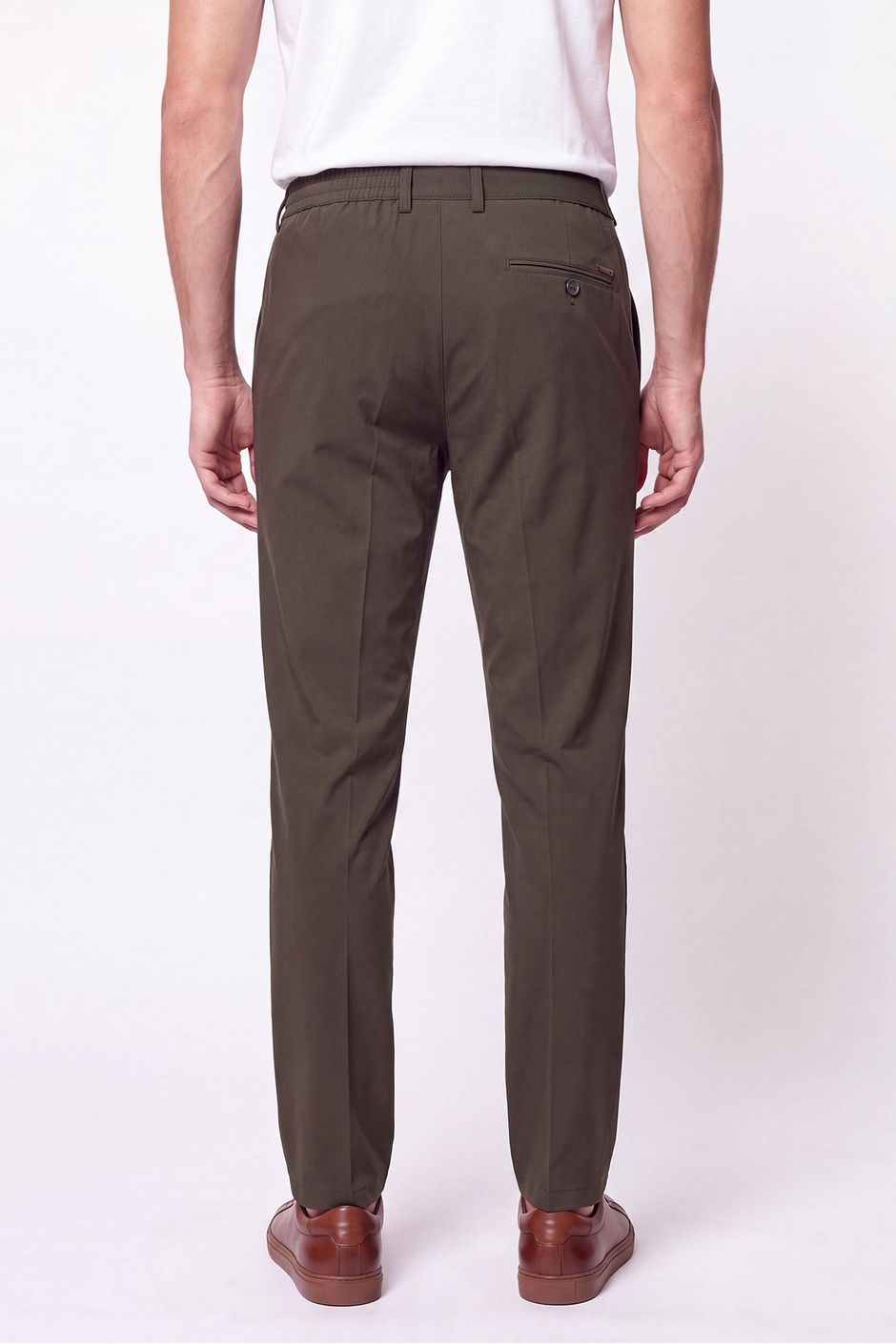 Comfort Fit Esnek Pamuklu Yan Cep Haki Jogger Pantıolon P 1220