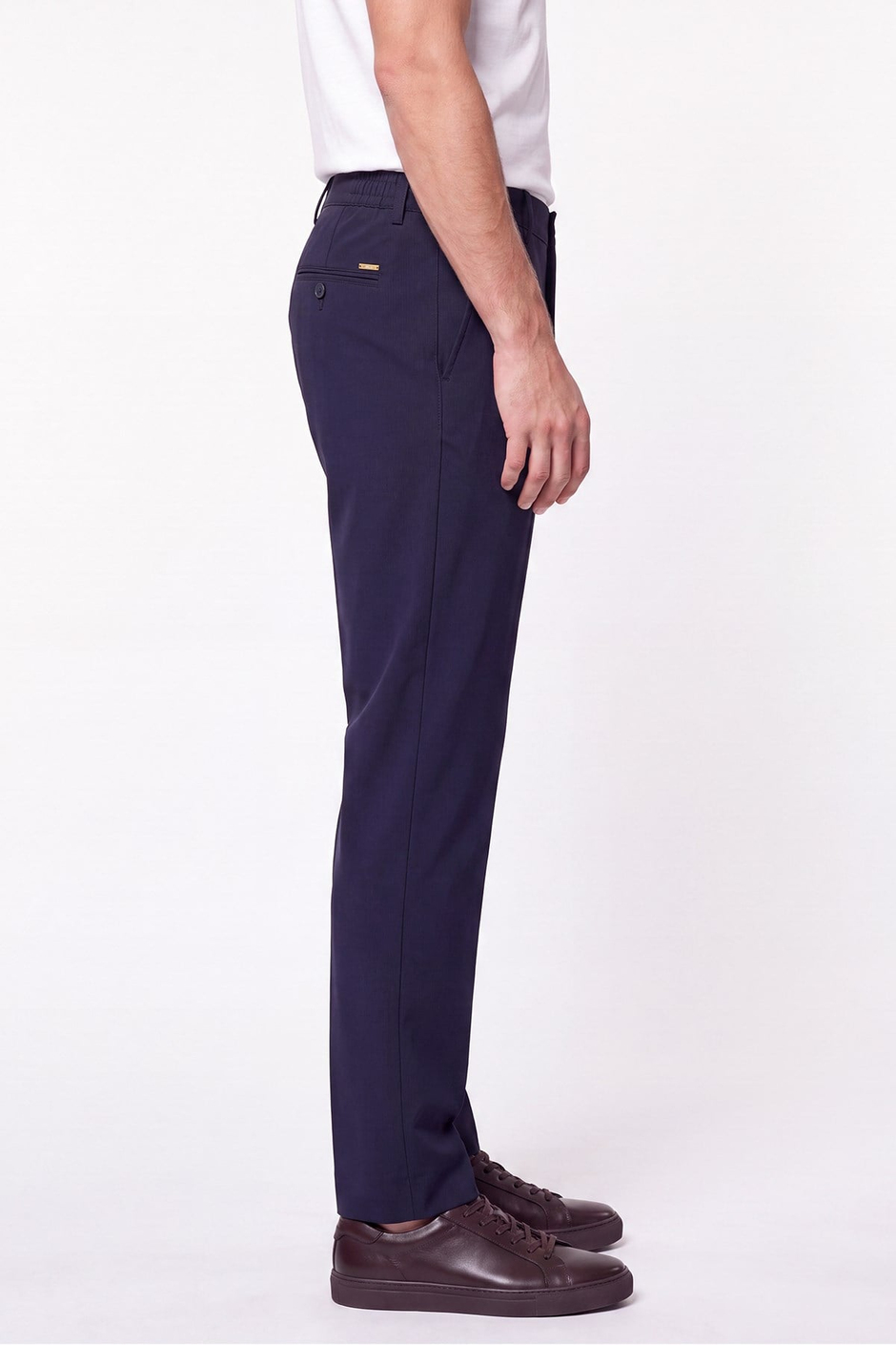 Comfort Fit Esnek Pamuklu Yan Cep Lacivert Jogger Pantıolon P 1220