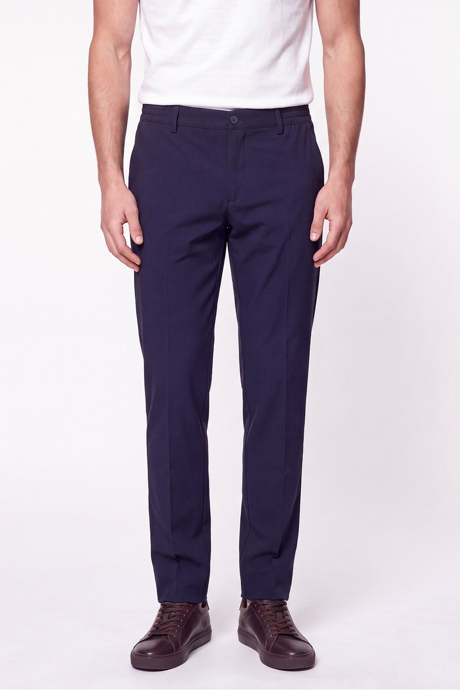 Comfort Fit Esnek Pamuklu Yan Cep Lacivert Jogger Pantıolon P 1220