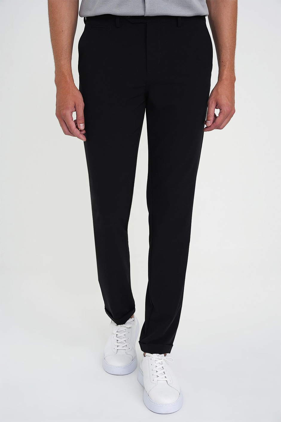 Comfort Fit Rahat Kalıp Beli Lastikli Esnek Siyah Spor Pantolon P 1189
