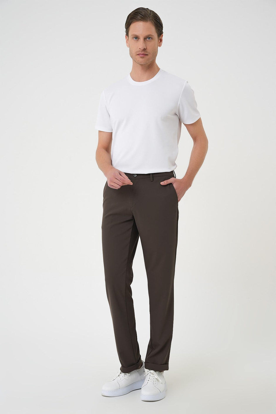 Comfort Fit Rahat Kalıp Beli Lastikli Toprak Jogger Pantolon  P 1185