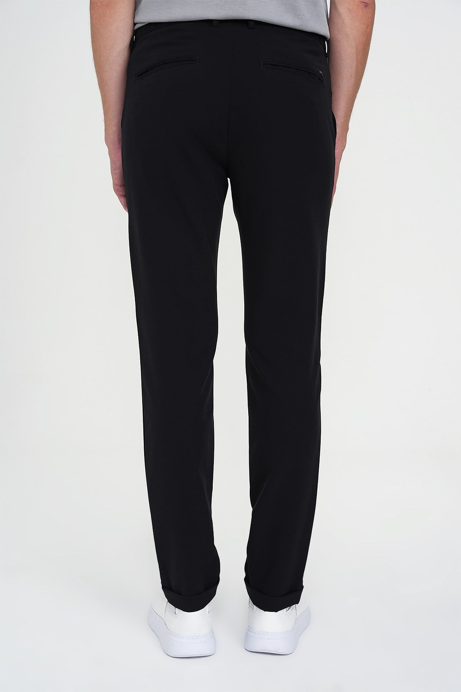 Comfort Fit Rahat Kalıp Beli Lastikli Esnek Siyah Spor Pantolon P 1189