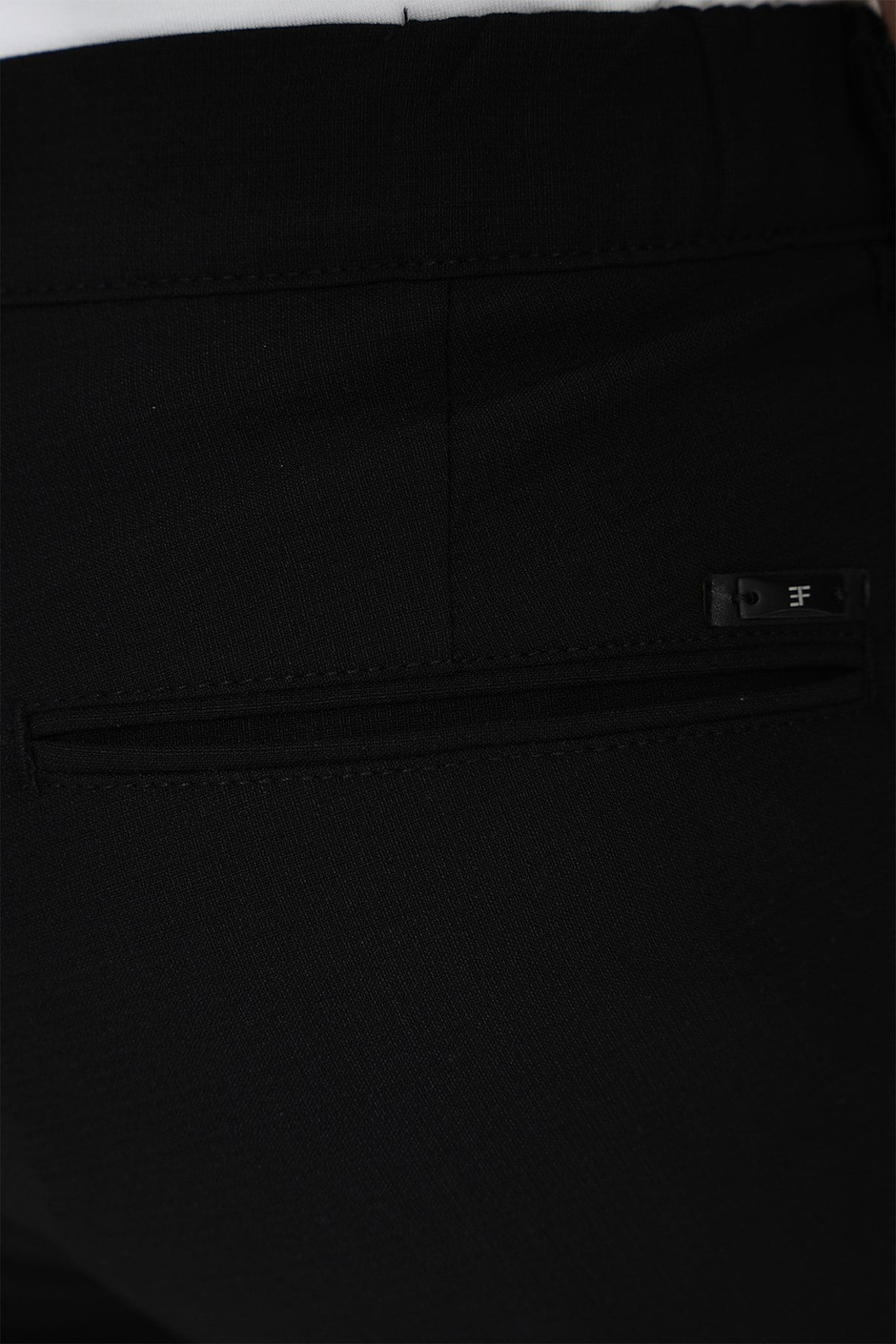 Comfort Fit Rahat Kalıp Beli Lastikli Dokulu Siyah Jogger Pantolon  P 1192