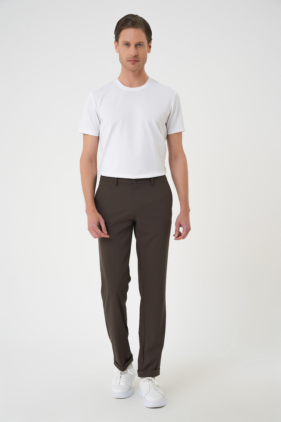 Comfort Fit Rahat Kalıp Beli Lastikli Toprak Jogger Pantolon  P 1185