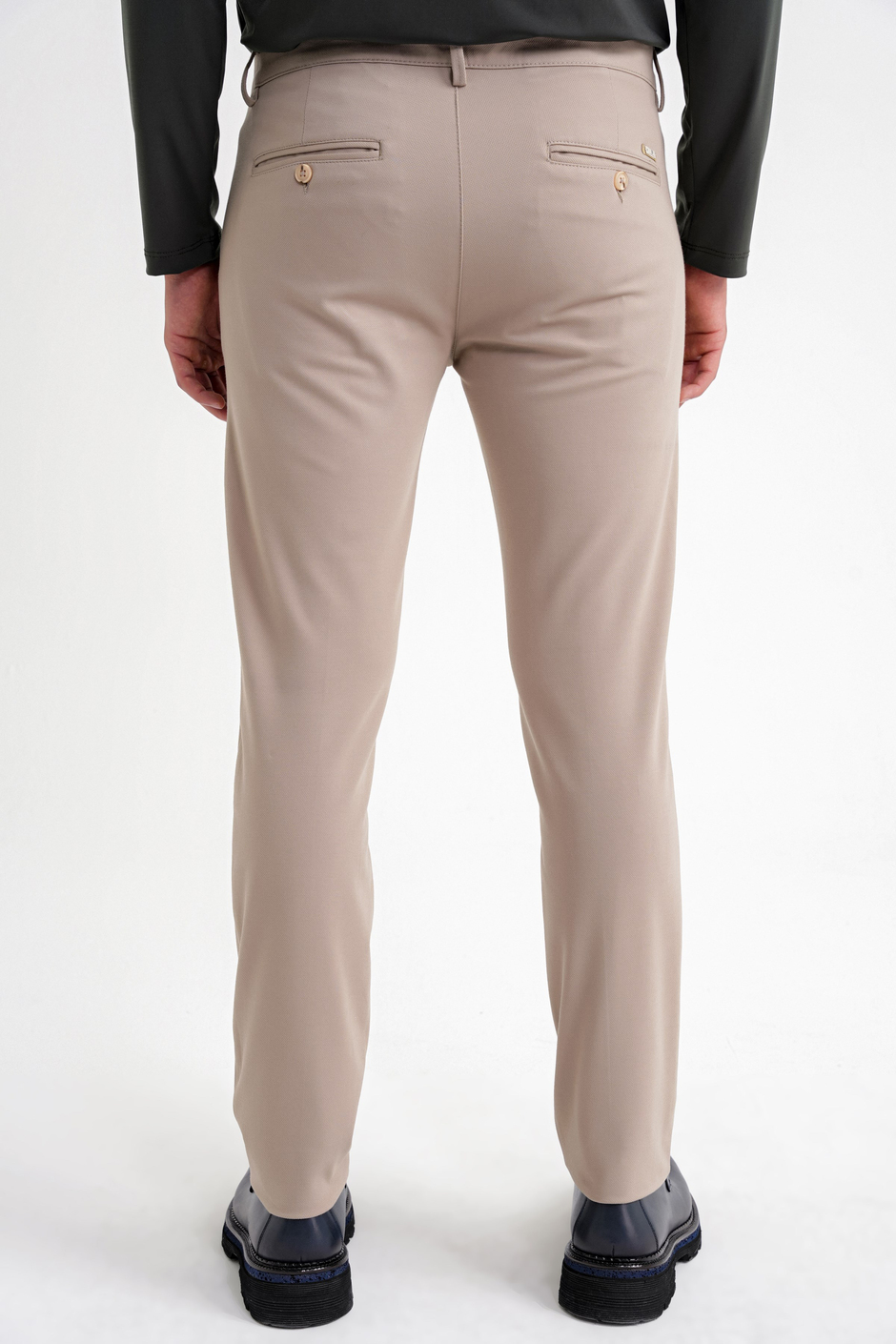 Comfort Fit Rahat Kalıp Çift Pileli Yan Cepli Esnek Pamuklu Bej Pantolon P 1202