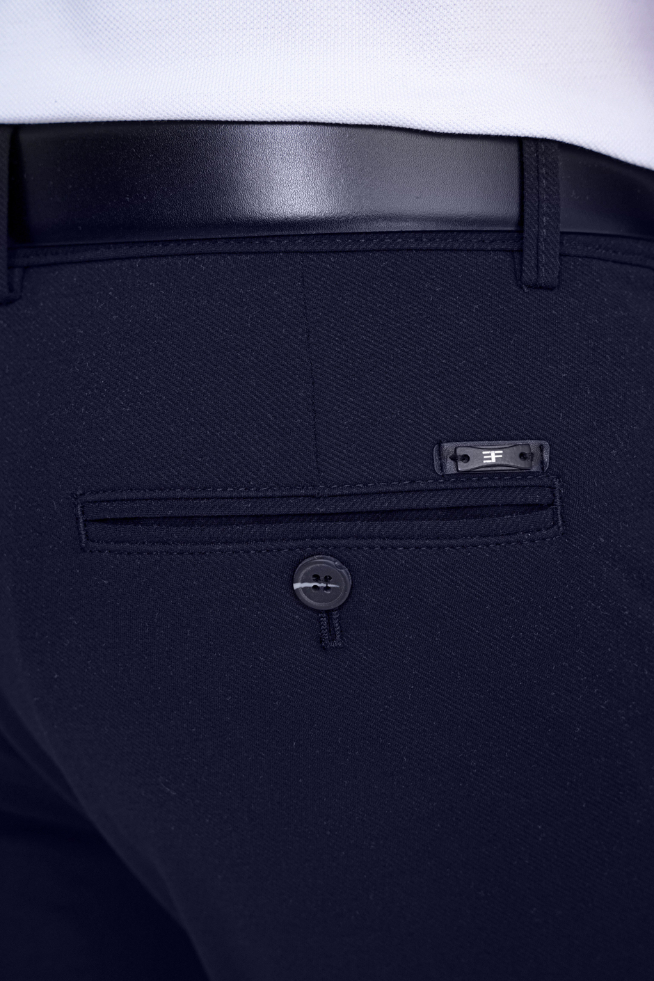 Comfort Fit Rahat Kalıp Yan Cep Pamuklu Dokulu Lacivert Pantolon P 1219