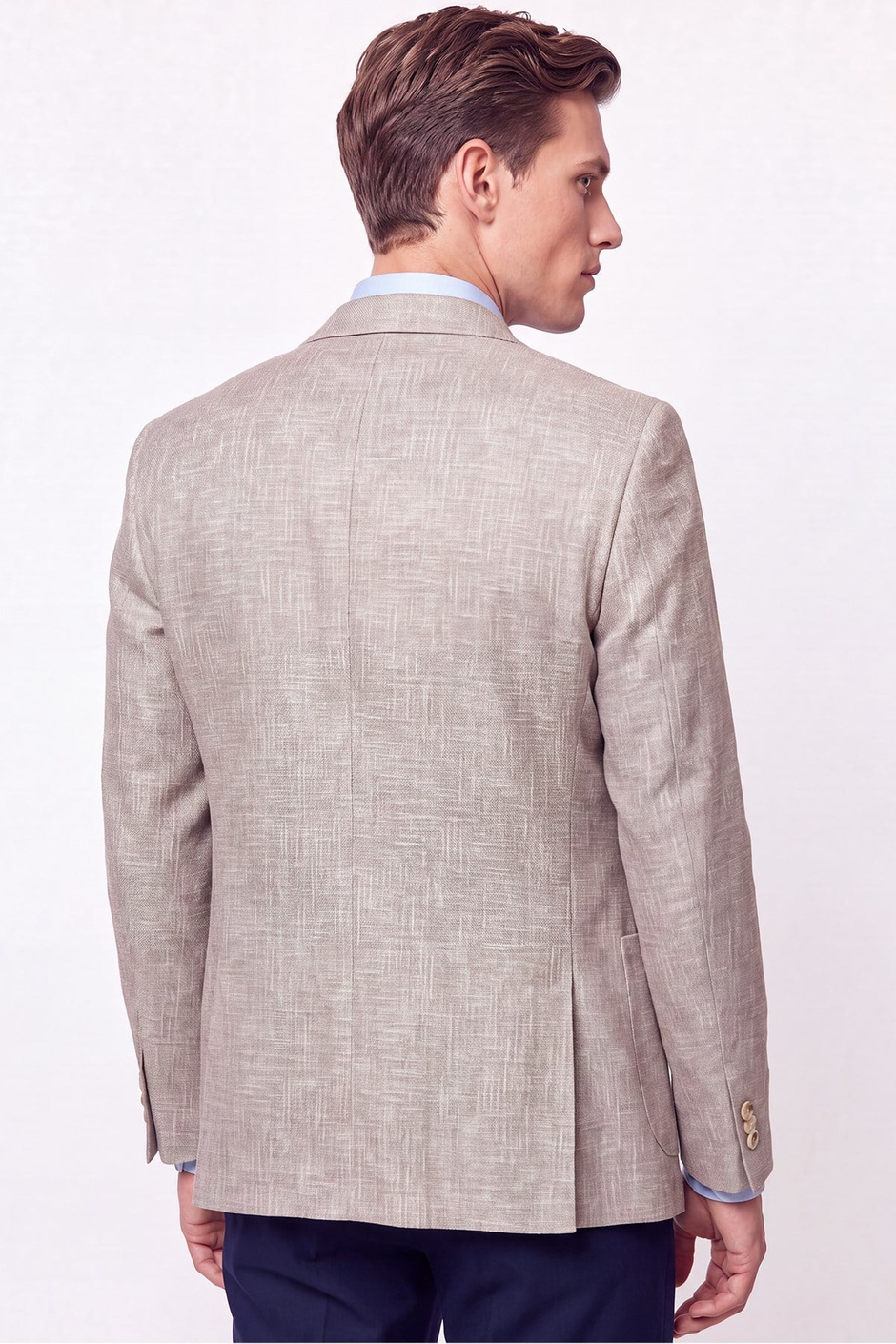 Comfort Fit Torba Cep Esnek Pamuklu Camel Blazer Ceket C 740
