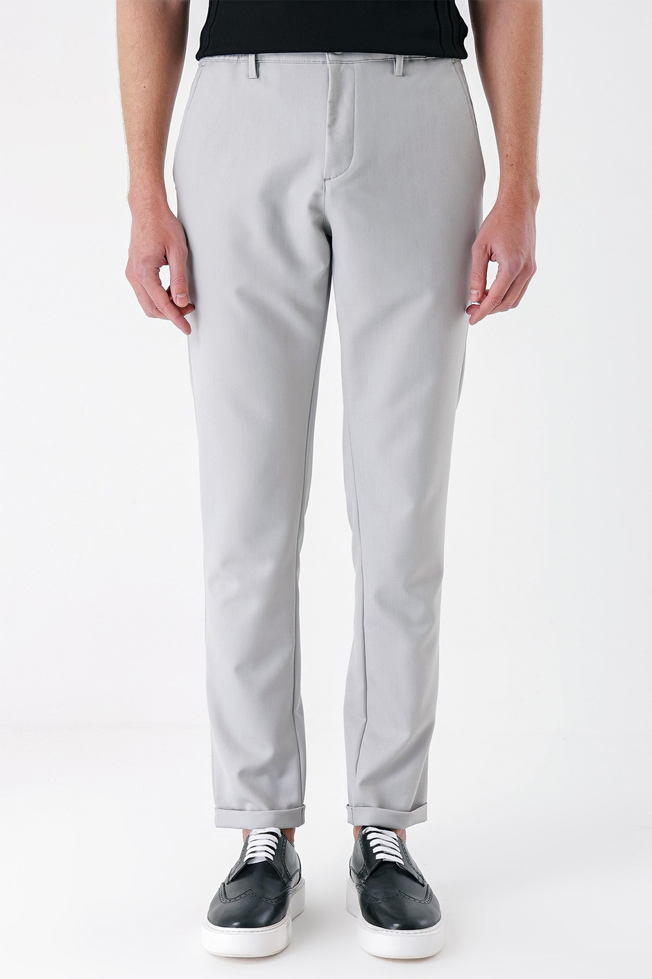 Comfort Fit Yan Cep Beli Lastikli Esnek Pamuk Taş Jogger Pantolon P 1143