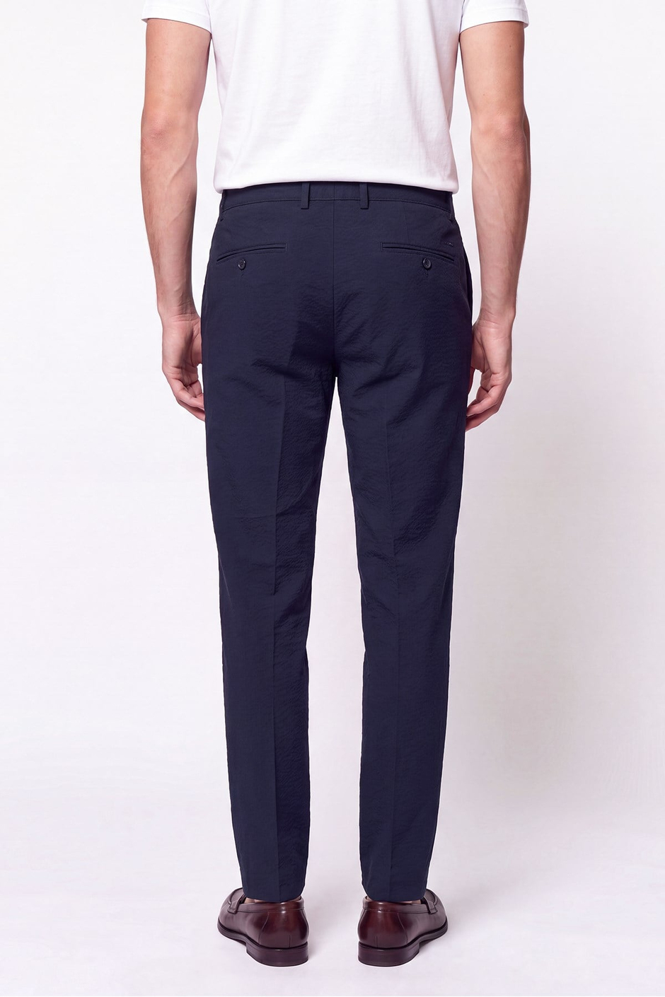 Comfort Fit Yan Cep Esnek Pamuklu Lacivert Jogger Pantolon P 1190