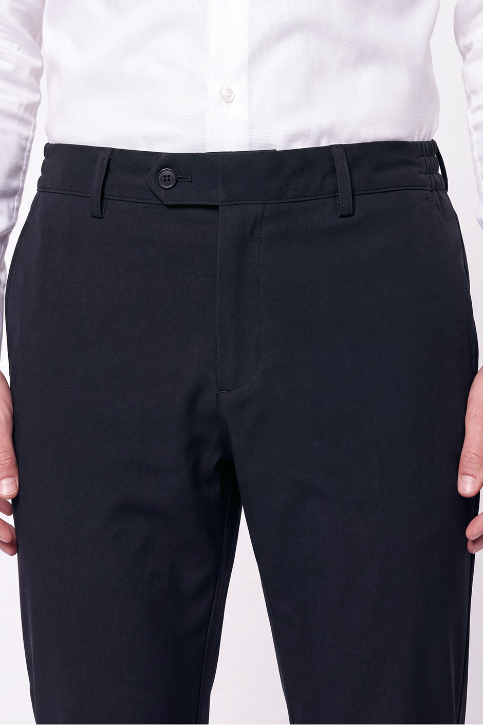 Comfort Fit Yan Cepli Beli Lastikli Esnek Pamuk Siyah Jogger Pantolon P 1223