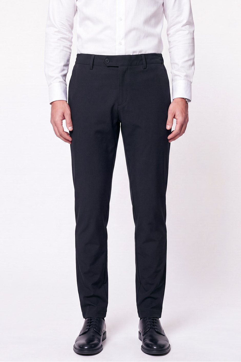Comfort Fit Yan Cepli Beli Lastikli Esnek Pamuk Siyah Jogger Pantolon P 1223