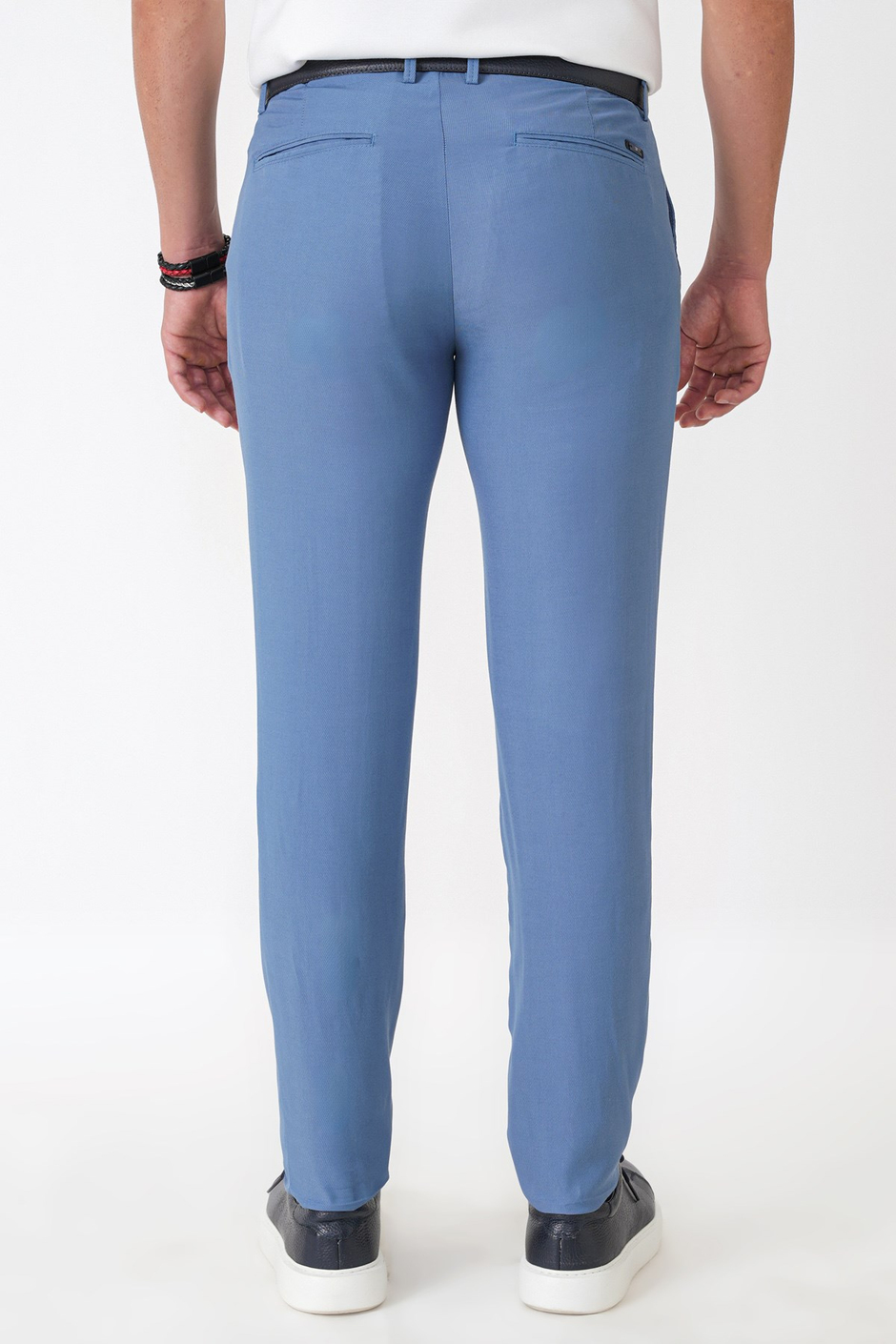 Comfort Fit Yan Cepli Pamuklu İndigo Pantolon P 1225