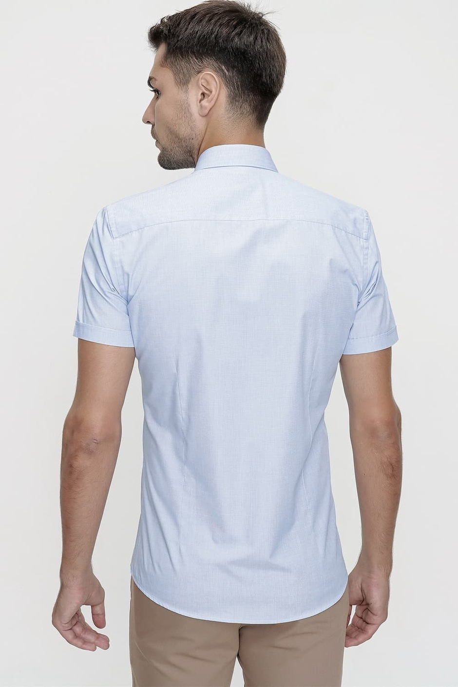 G 1474 Slim Fit Mavi Spor Gömlek