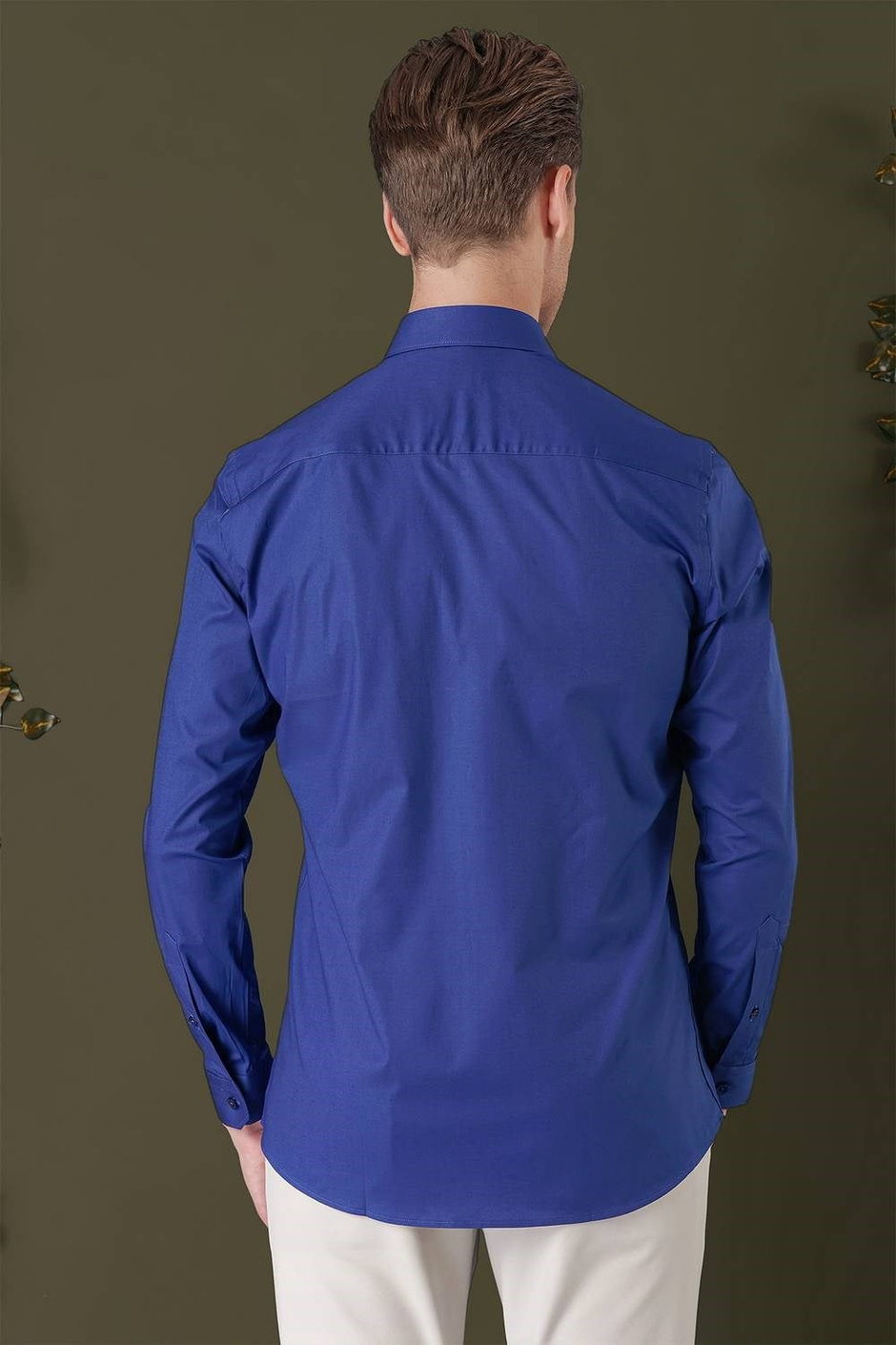 GK 709 Slim Fit Gece Mavisi Klasik Gömlek