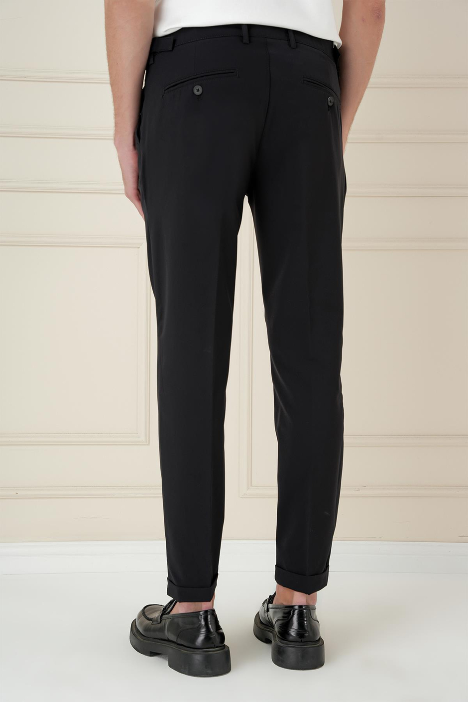 P 1162 Slim Fit Siyah Klasik Pantolon