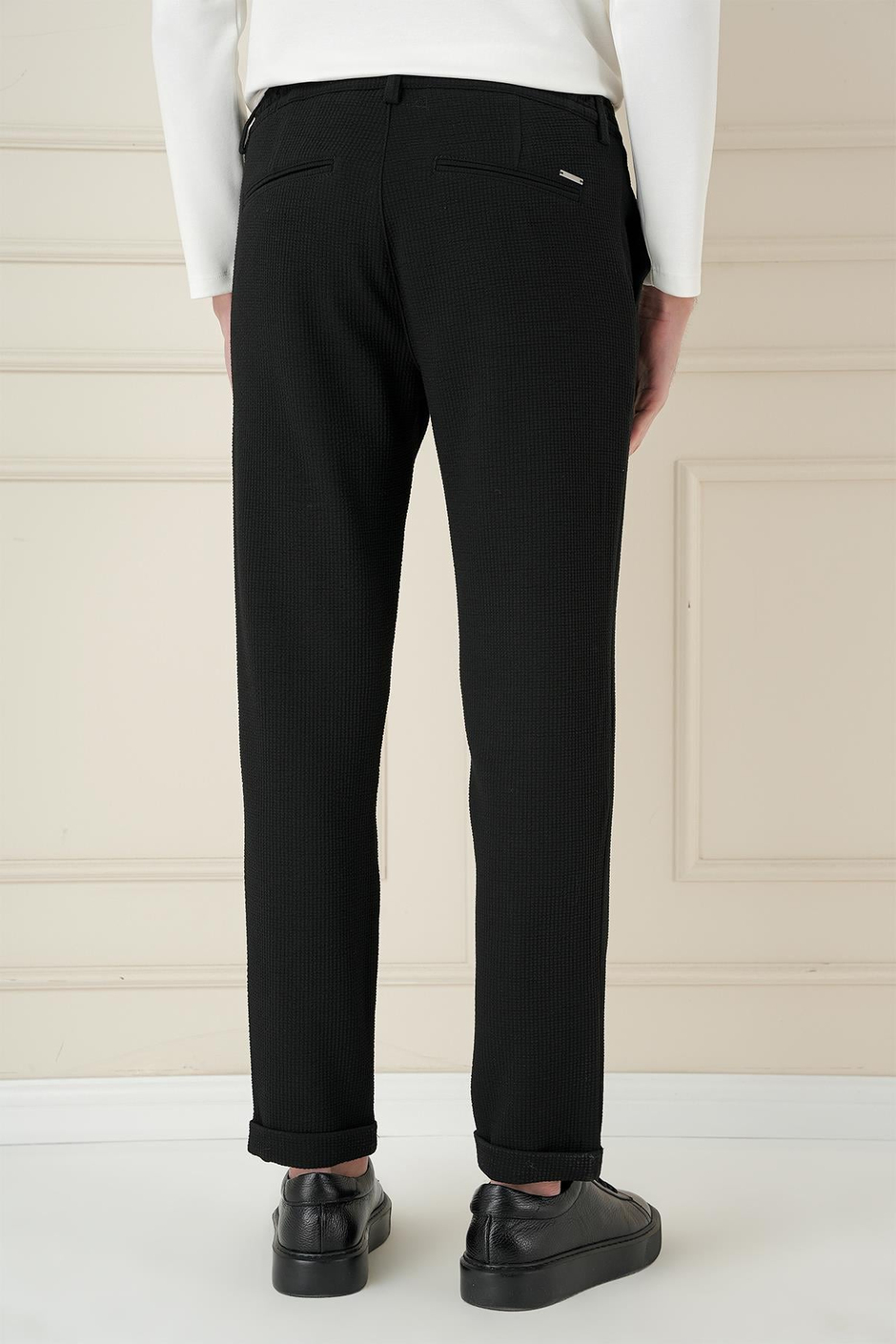 P 1166 Slim Fit Siyah Klasik Pantolon