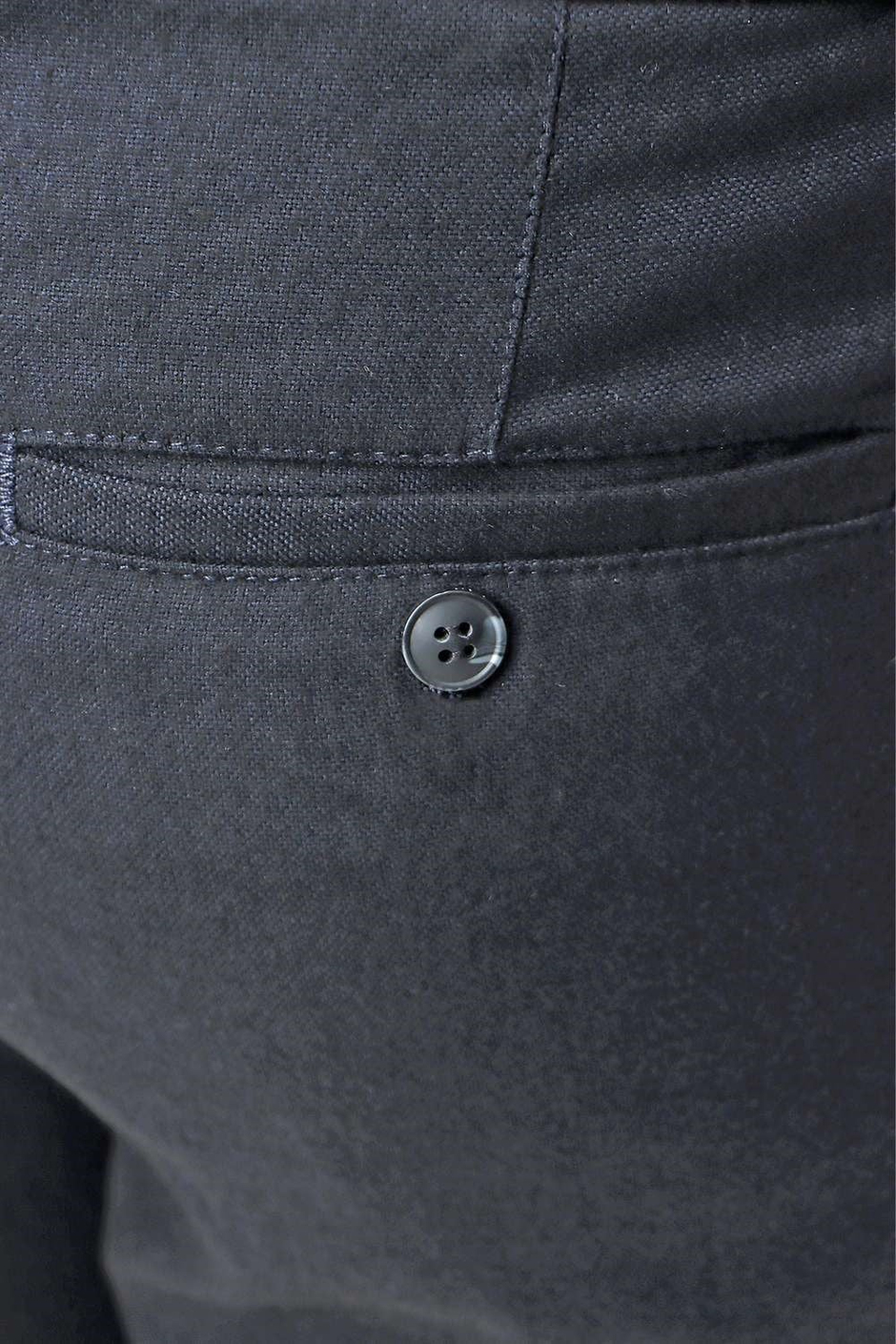 Rahat Kalıp Yan Cepli Esnek Pamuklu Koyu Siyah Gabardin Pantolon P 1104