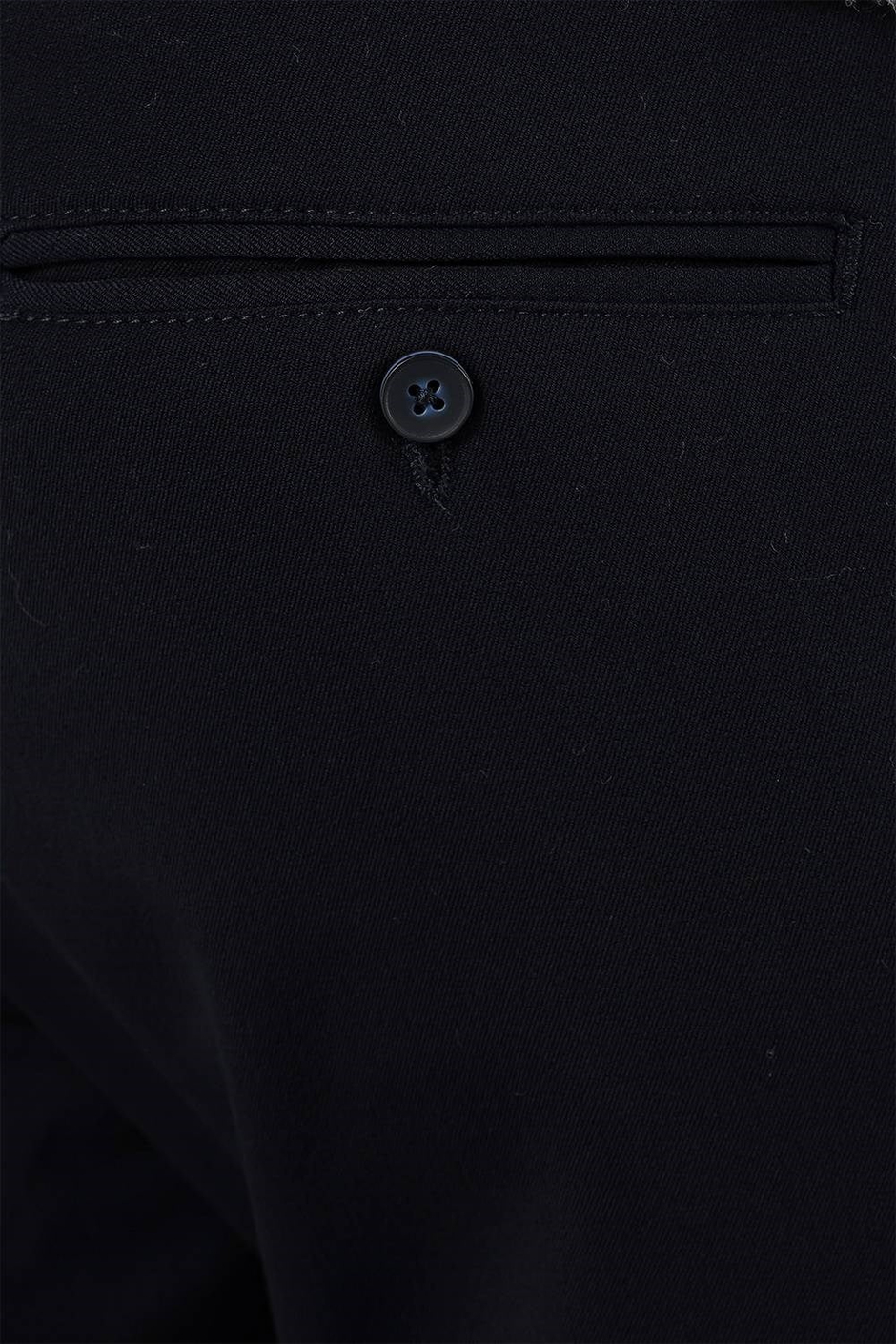 Slim Fit Beli Lastikli Pileli Esnek Yünlü Lacivert Pantolon P 1131
