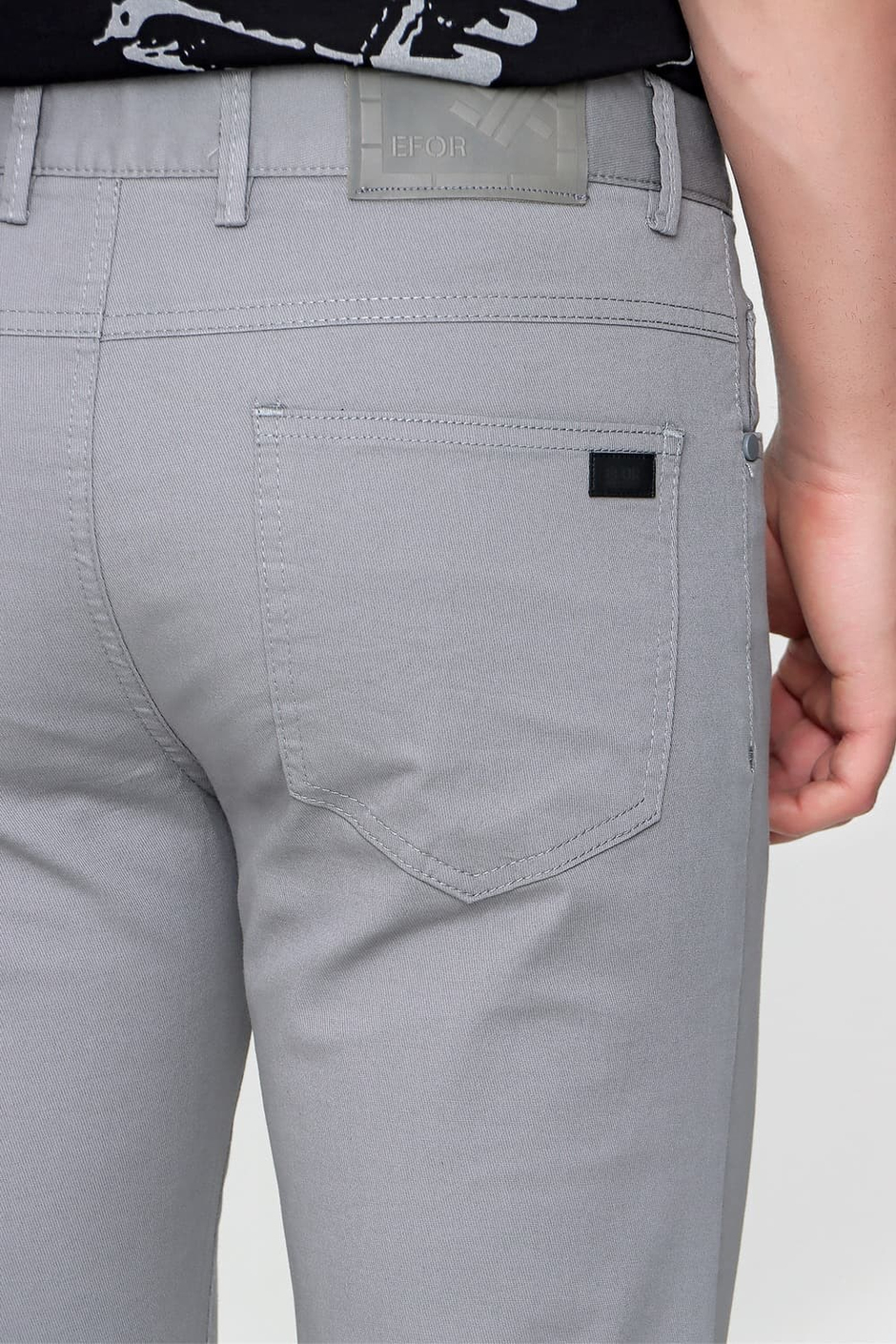 Slim Fit Beş Cep Esnek Pamuklu Füme Kanvas Pantolon P 1087