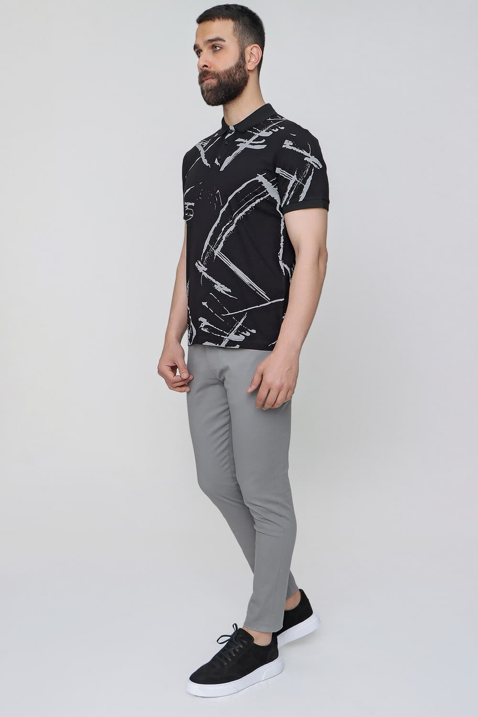 Slim Fit Beş Cep Esnek Pamuklu Füme Kanvas Pantolon P 1087