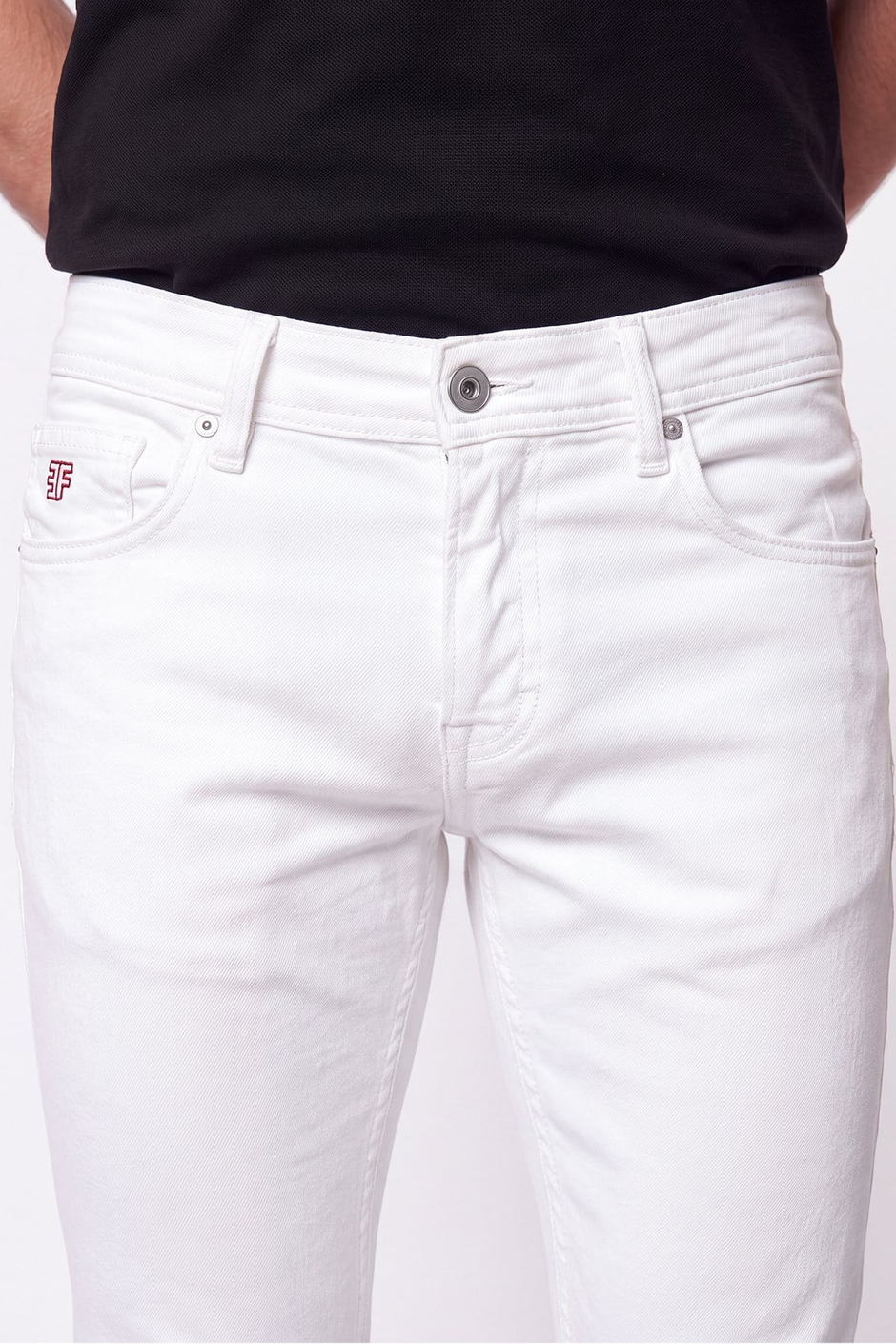 Slim Fit Beyaz Jean Kot Pantolon   PNT 098  