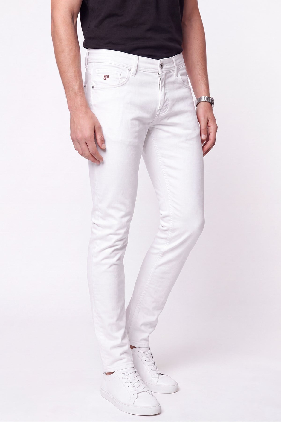Slim Fit Beyaz Jean Kot Pantolon   PNT 098  