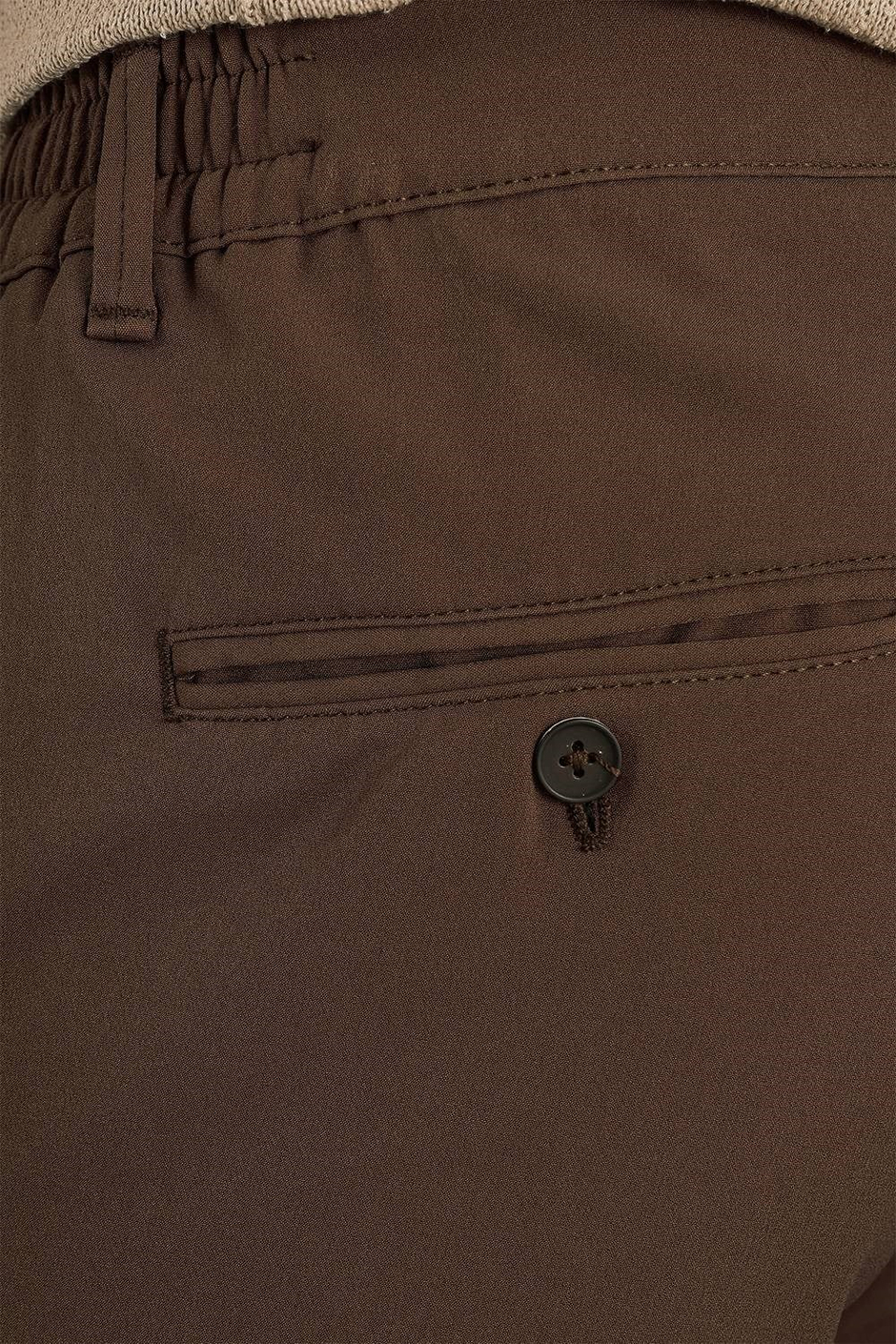 Slim Fit Esnek Pamuklu Duble Paça Tütün Pantolon P 1135