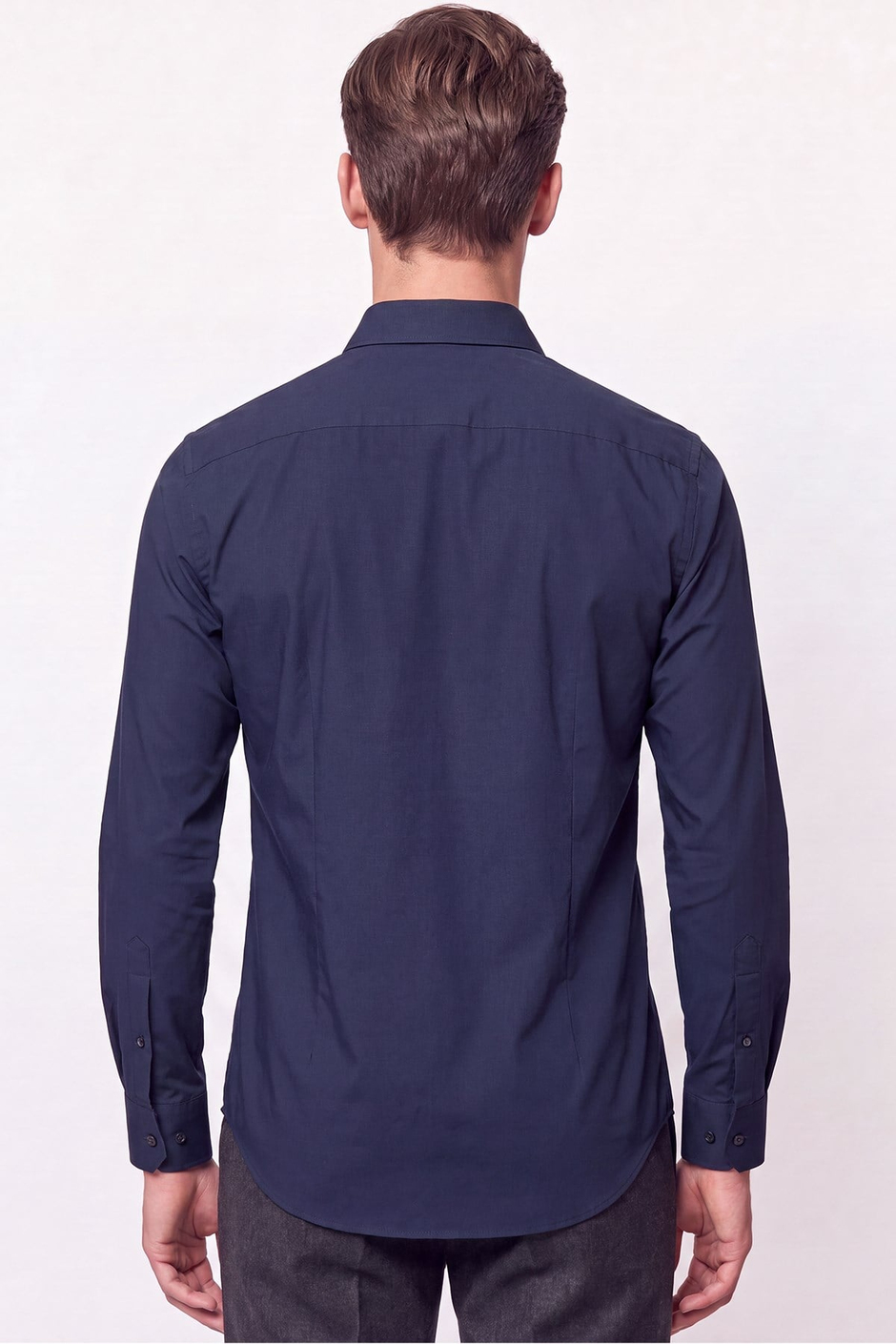 Slim Fit  Pamuklu Lacivert Gömlek G 1607  