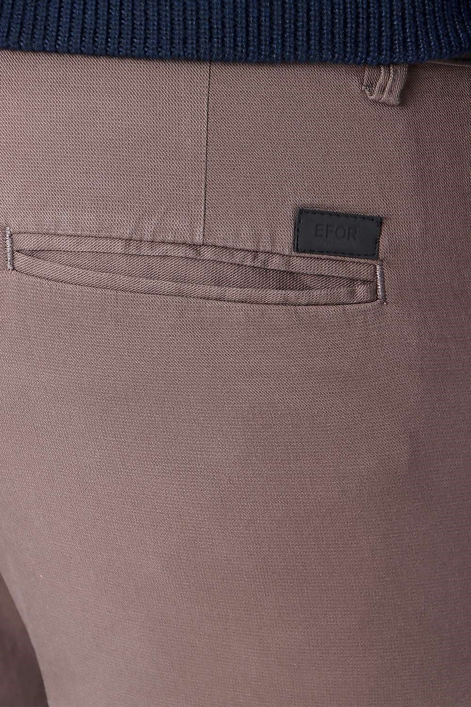Slim Fit Pilesiz Yan Cepli Esnek Pamuk Vizon Chino Pantolon P 1100
