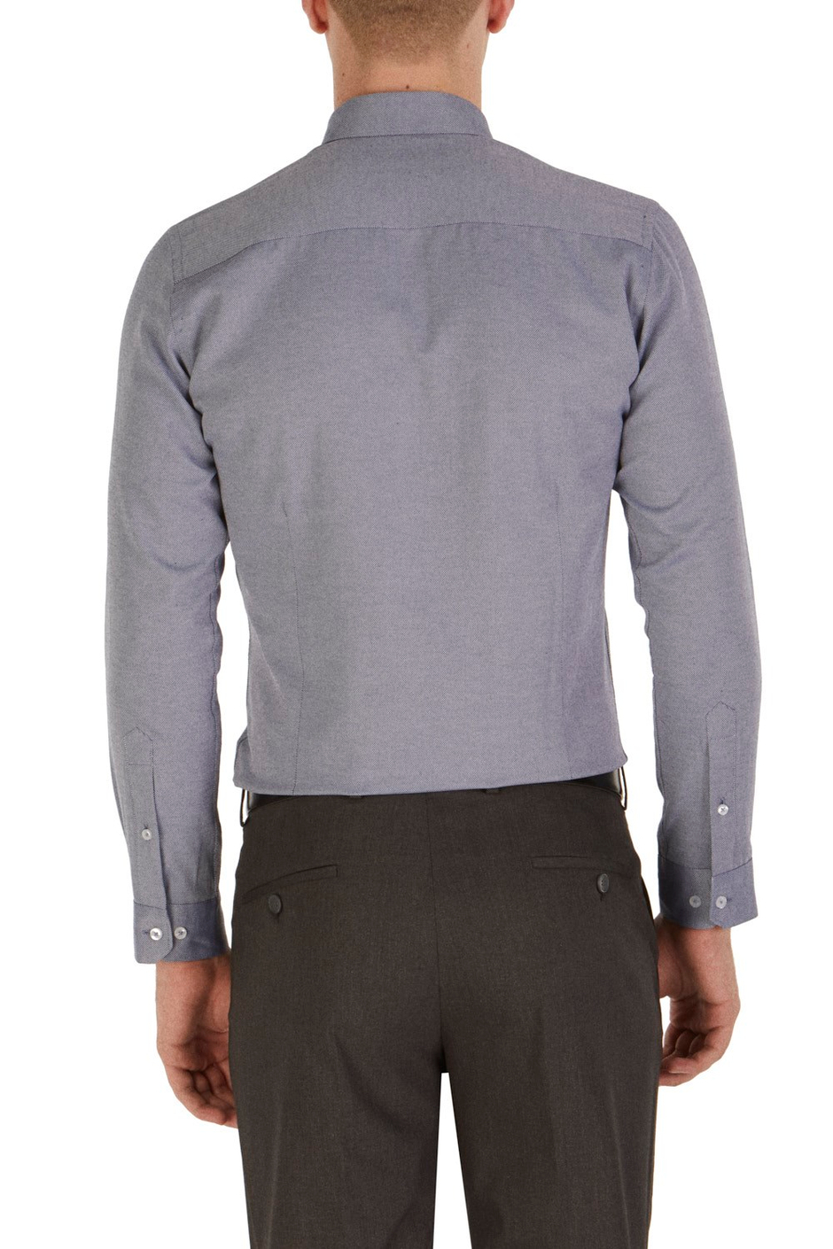 Slim Fit Pilesiz Yan Cepli Esnek Yünlü Gri Kumaş Pantolon P 1015