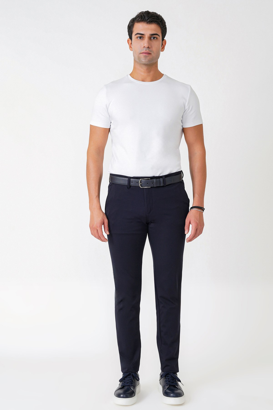 Slim Fit Rayon Karışımlı Esnek Pamuk Lacivert Pantolon P 1227