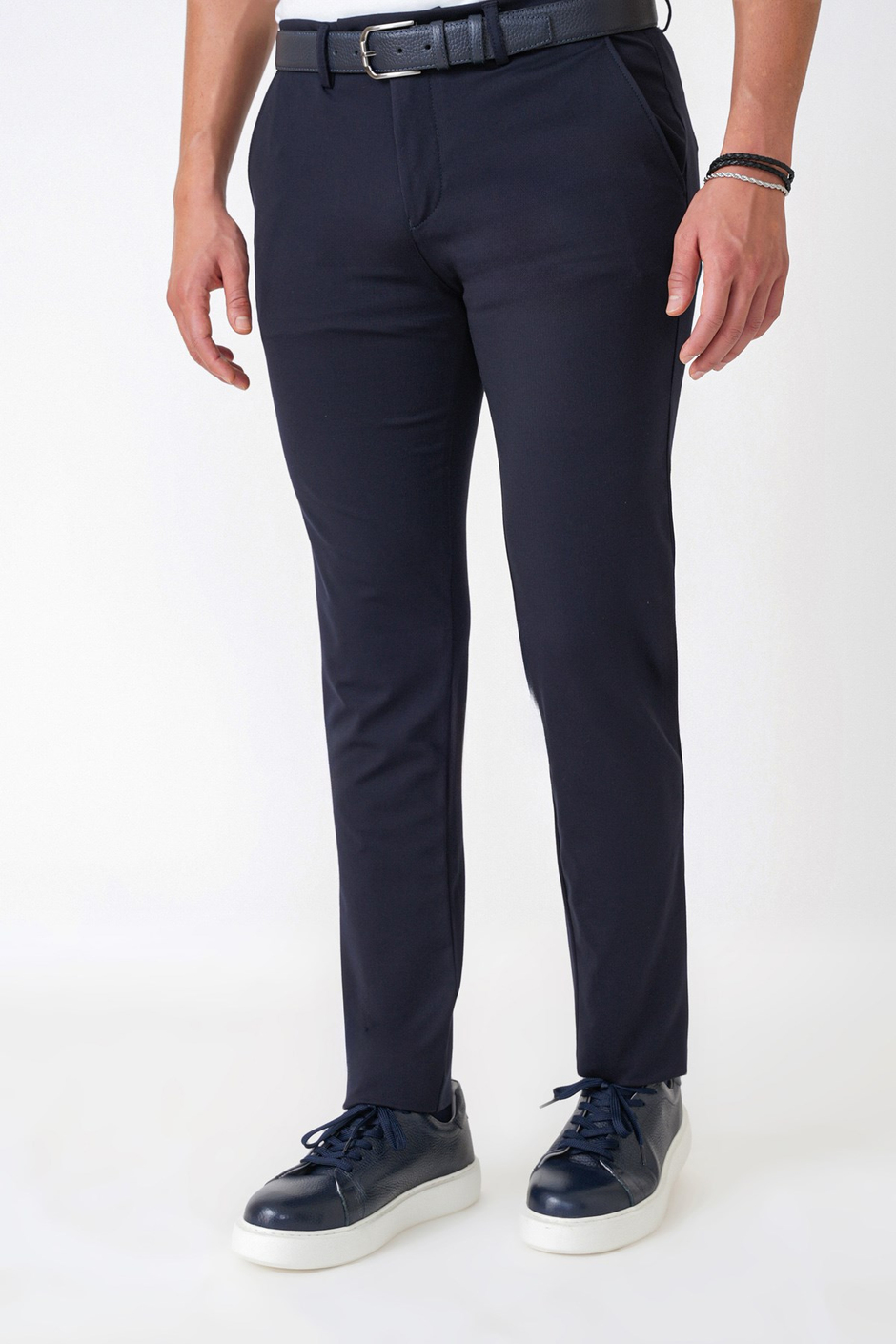 Slim Fit Rayon Karışımlı Esnek Pamuk Lacivert Pantolon P 1227