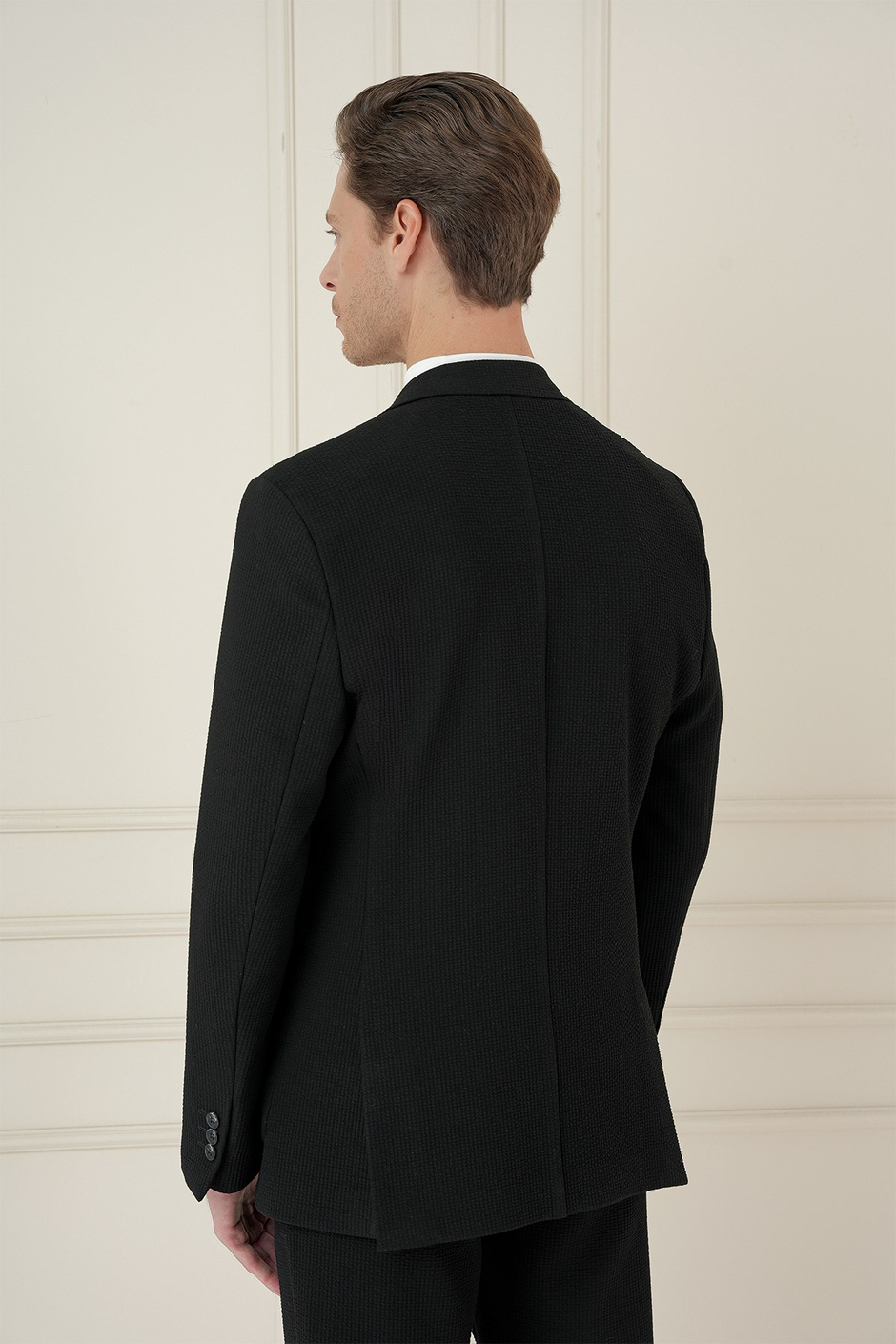 Slim Fit Torba Cepli Esnek Pamuklu Siyah Ceket C 694