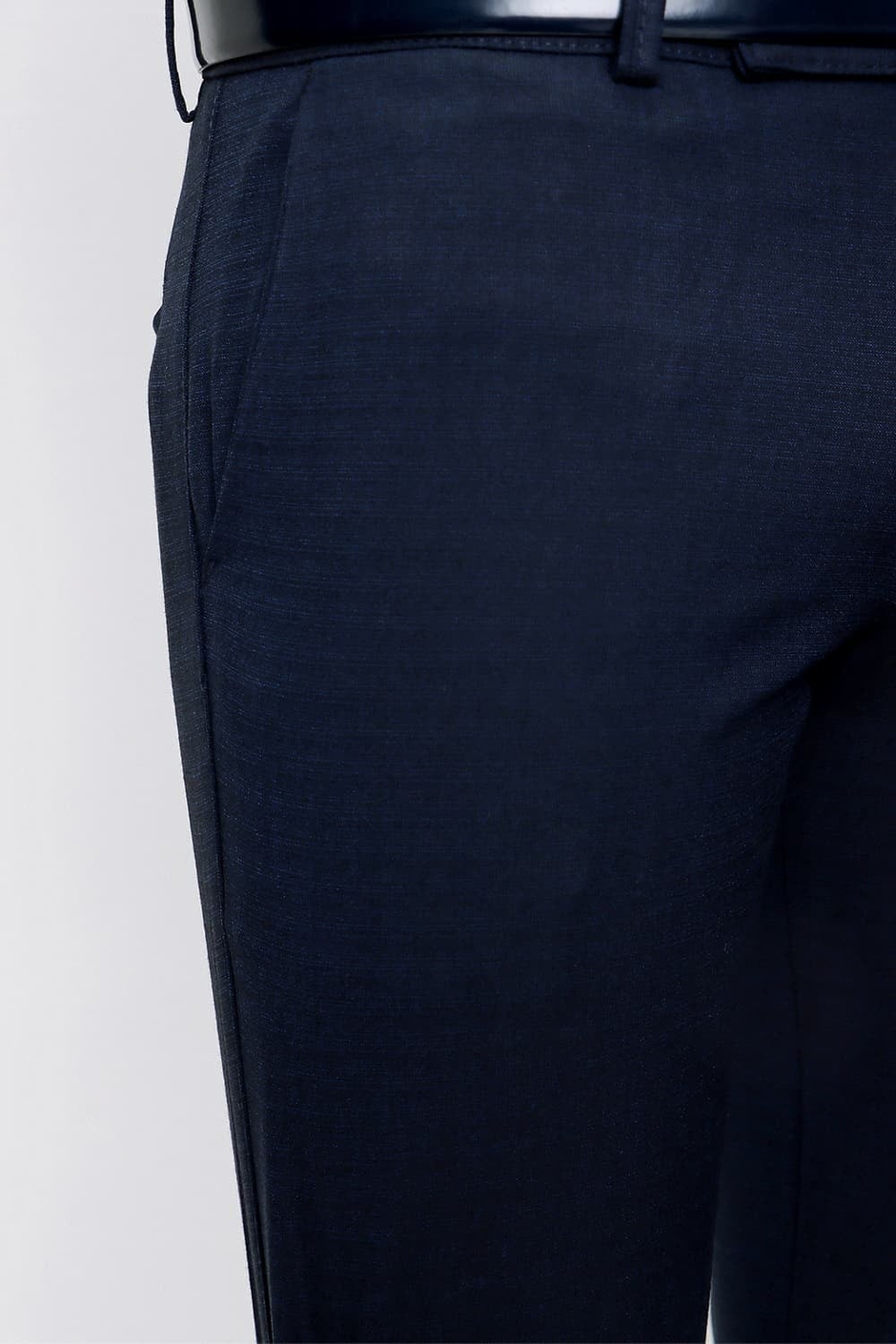 Slim Fit Yan Cep Esnek Pamuklu Dokulu Lacivert Pantolon P 1086