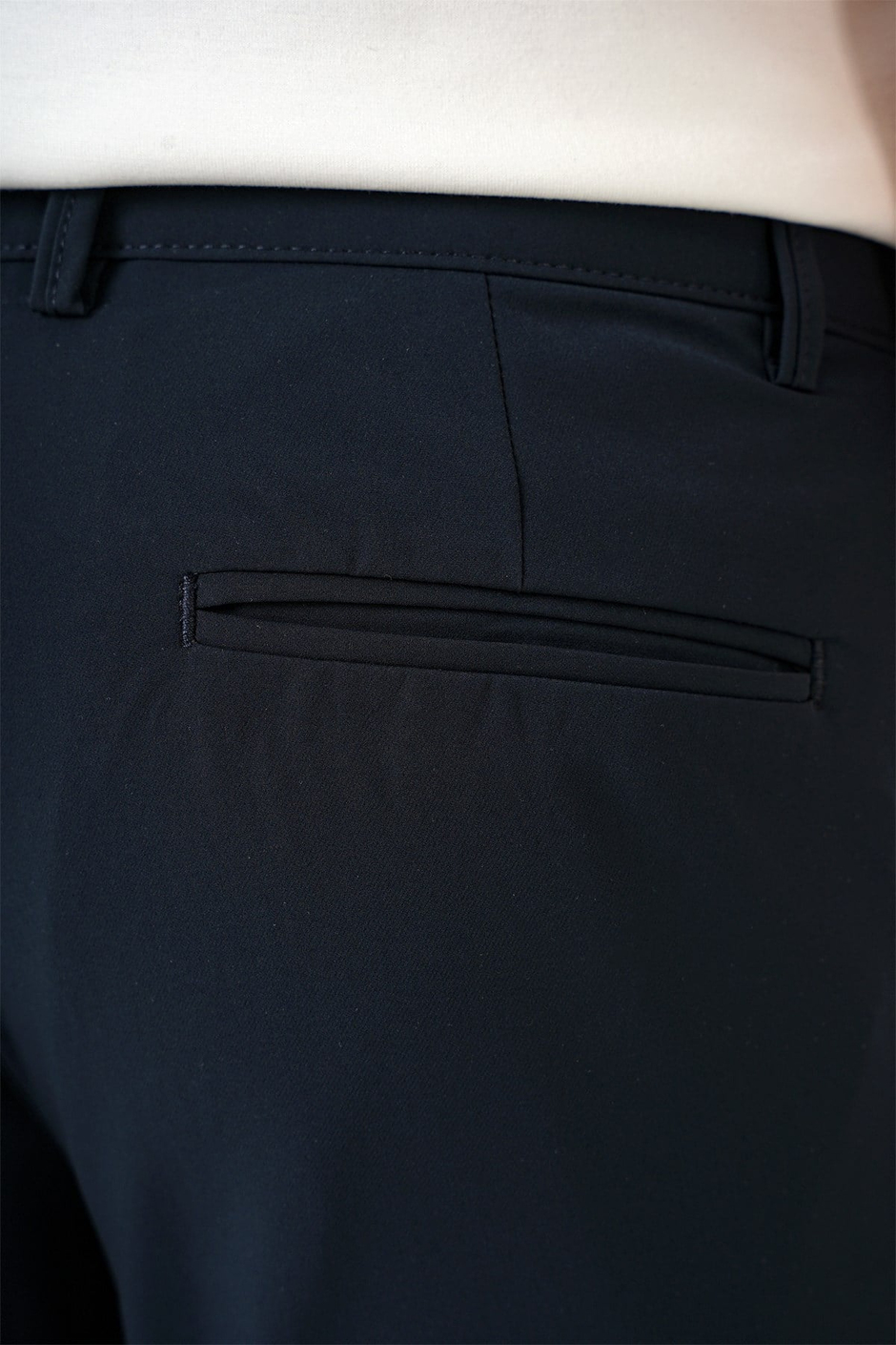Slim Fit Yan Cepli Esnek Pamuk Lacivert Pantolon P 1161