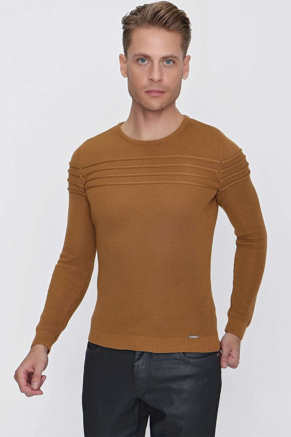 TR 849 Slim Fit Taba Klasik Triko