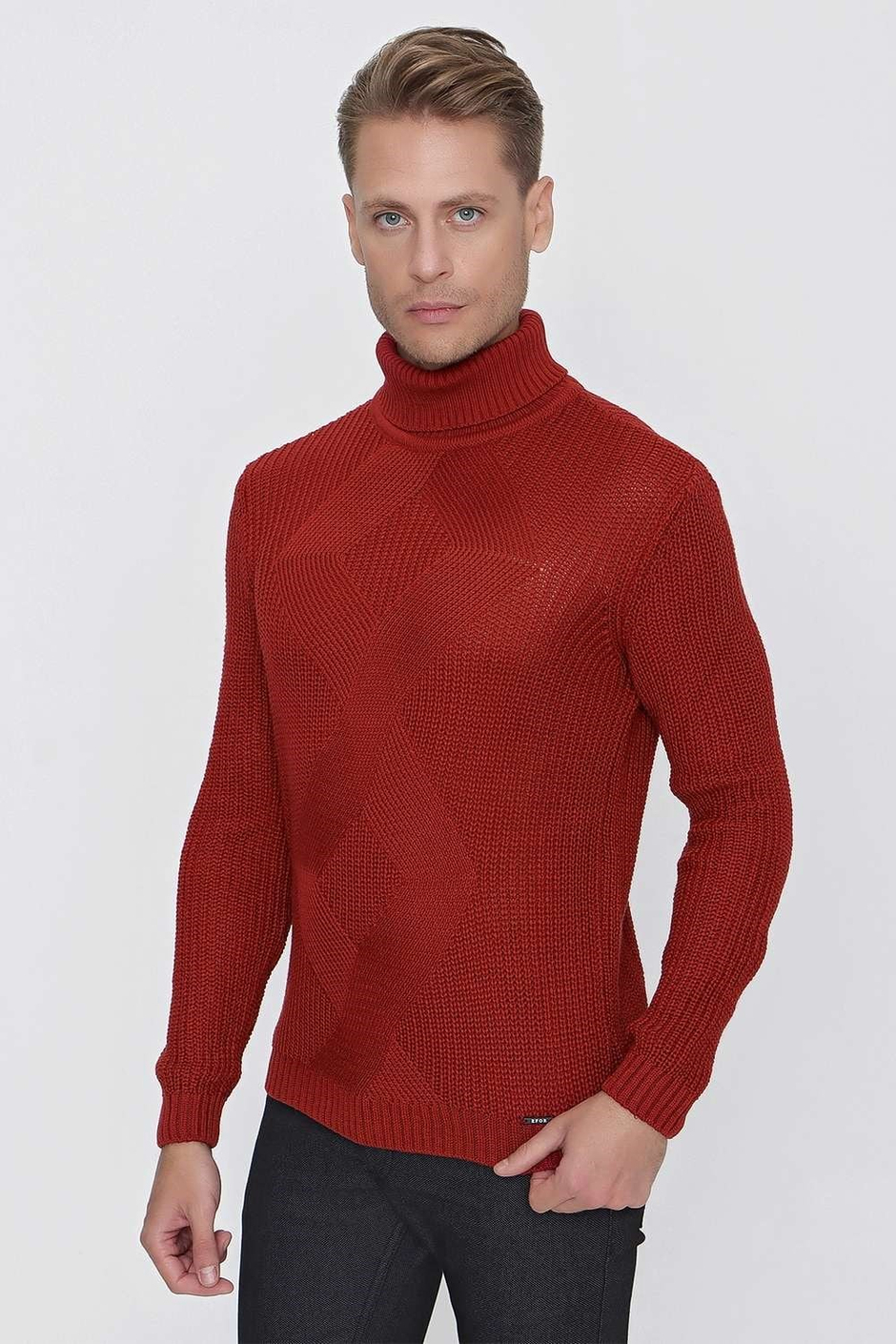 TR 850 Slim Fit Bordo Klasik Triko
