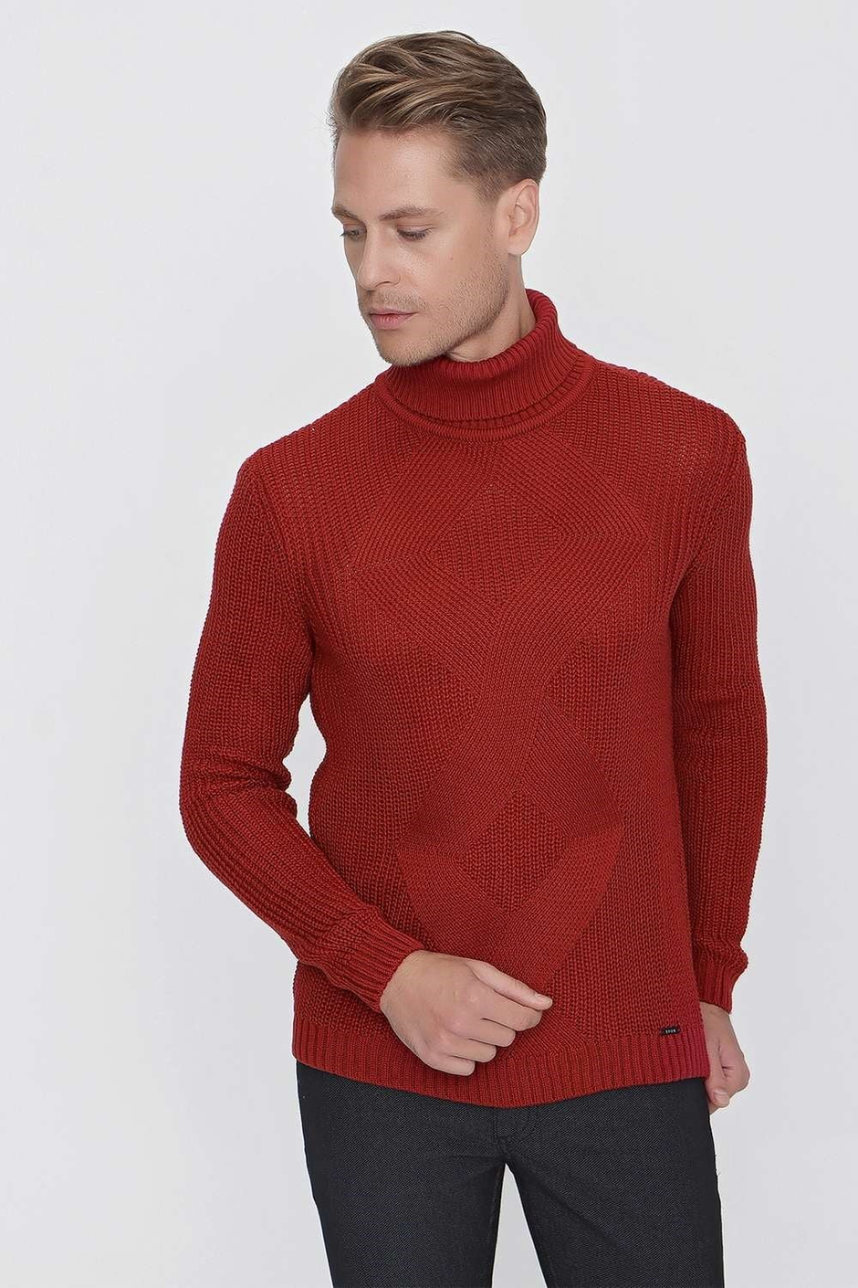TR 850 Slim Fit Bordo Klasik Triko