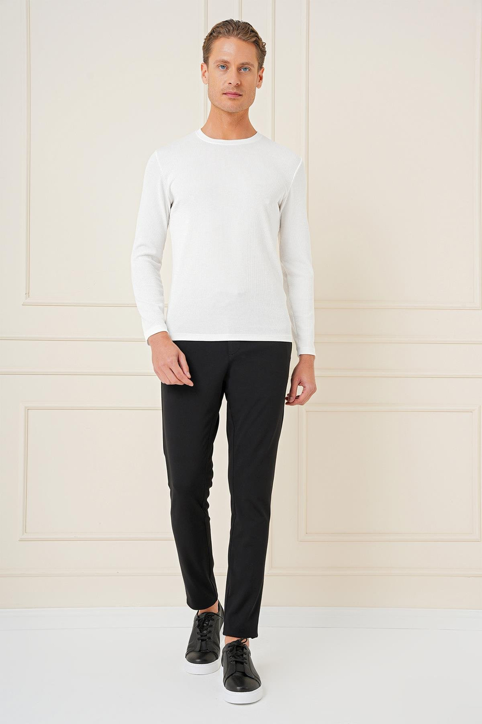 P 1163 Slim Fit Siyah Klasik Pantolon