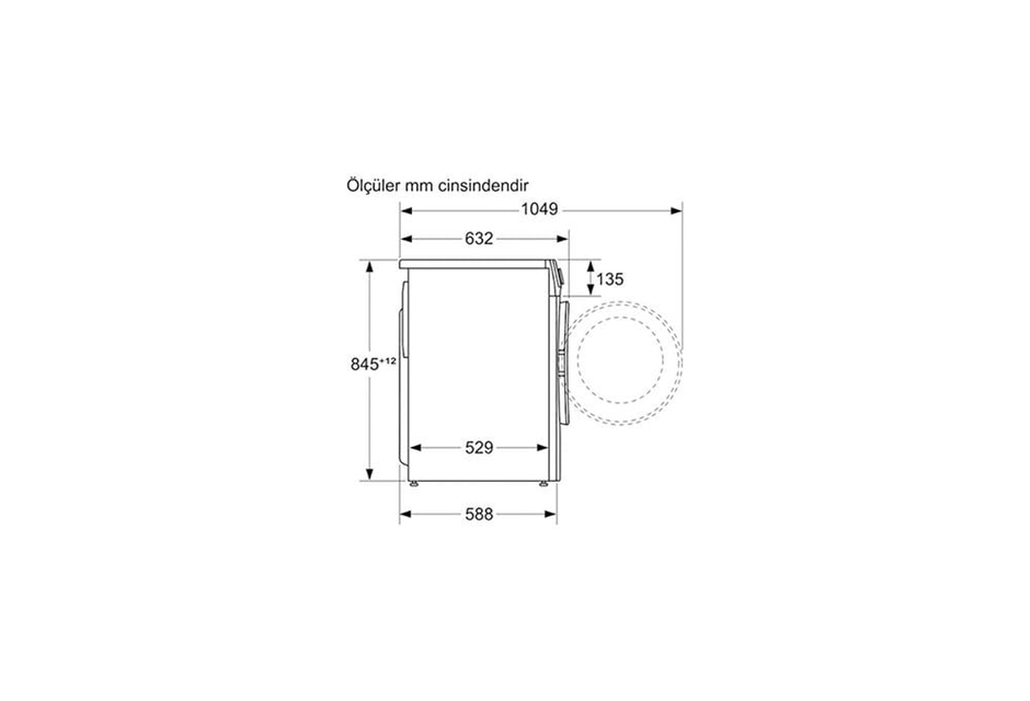 Profilo Cga142x0tr Beyaz 9Kg 1200  Devir Çamaşır Makinesi (D)