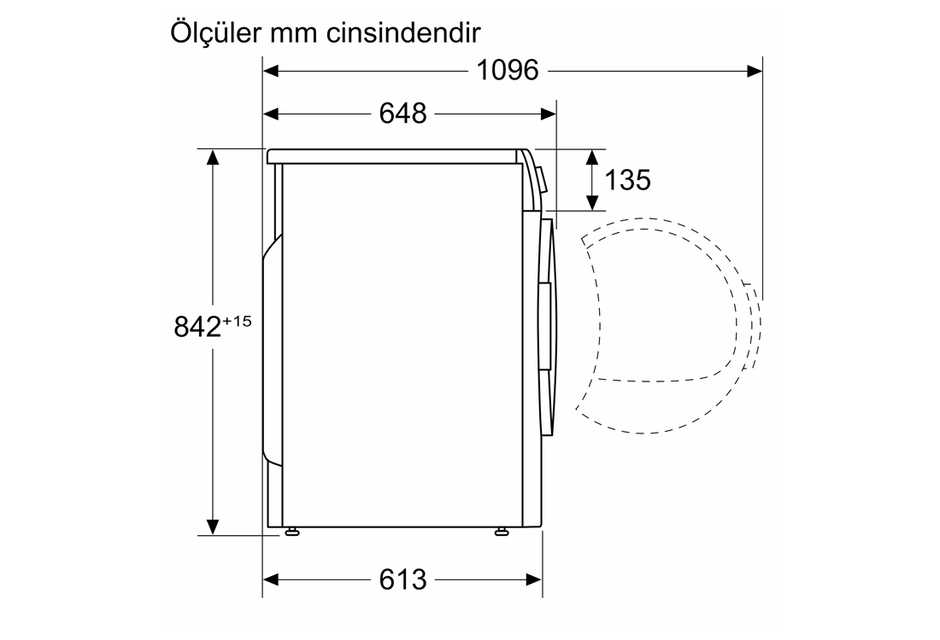 Profilo Km 9611 Ctr Beyaz 9Kg Çamaşır Kurutma Makinesi (D)