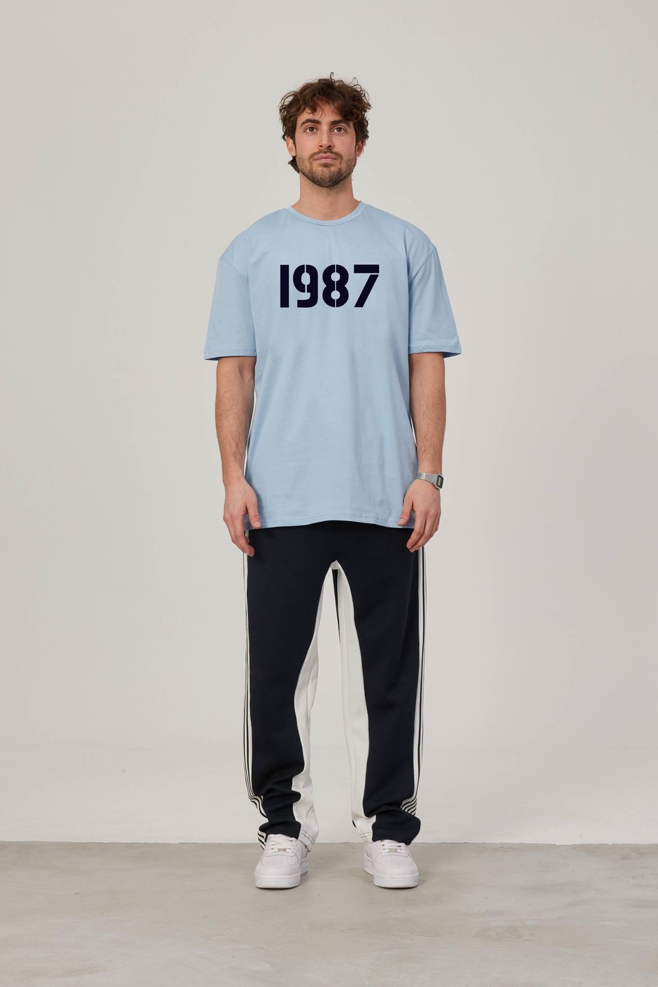 1987 Baskılı Bebe Mavisi Tshirt