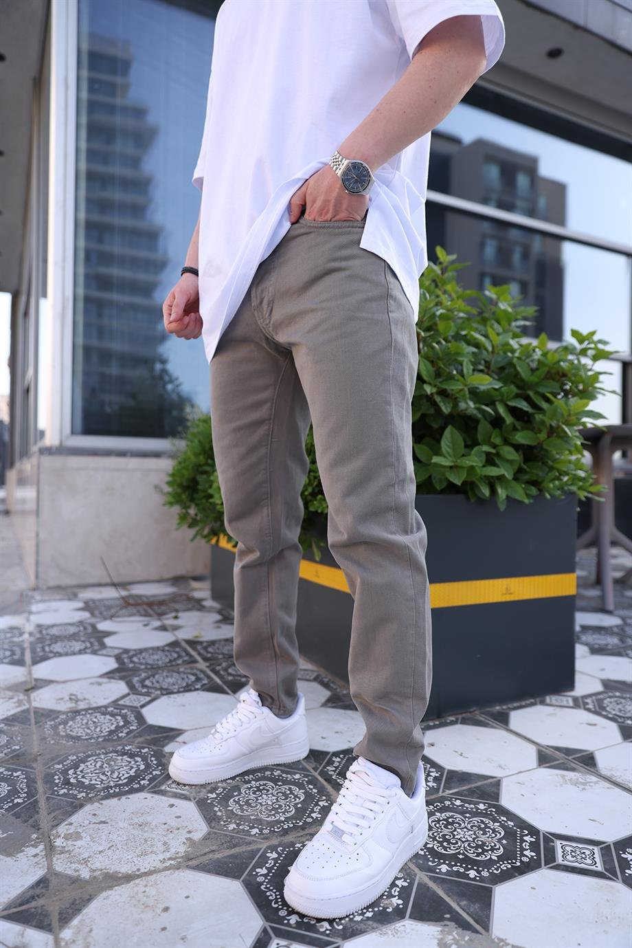 5101 Slim Gri Pantolon